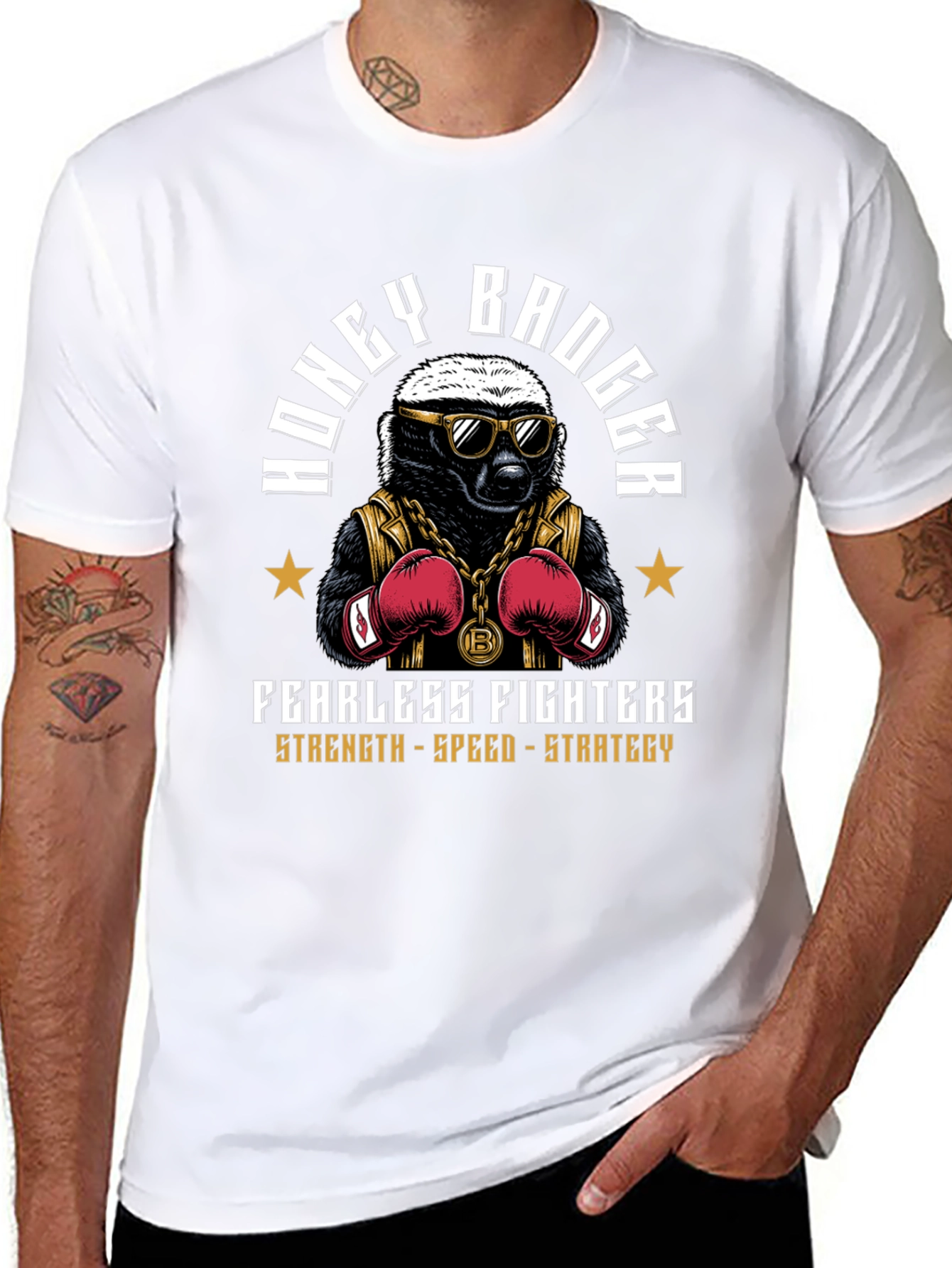 Honey Badger Boxing Graphic T-Shirt