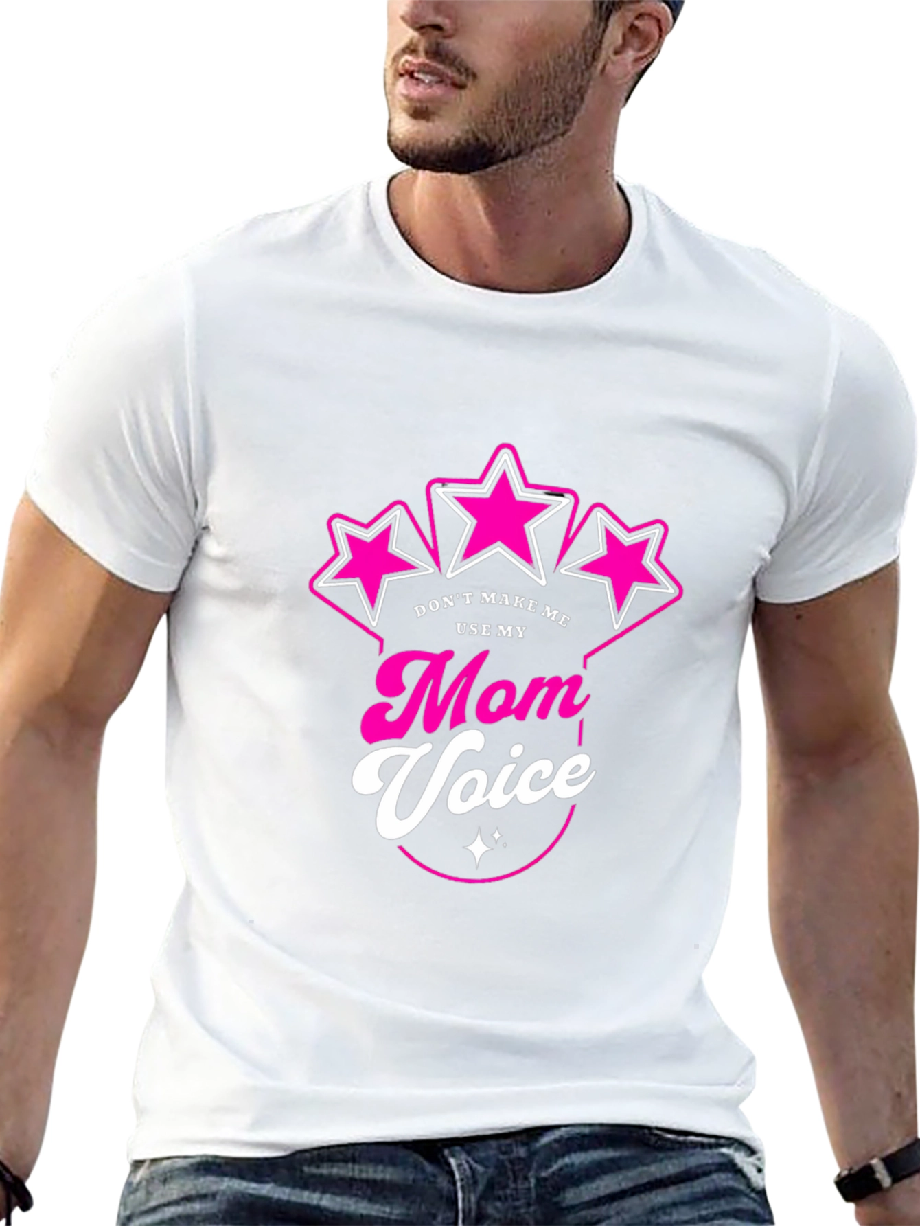 Dont Make Me Use My Mom Voice Black T-Shirt