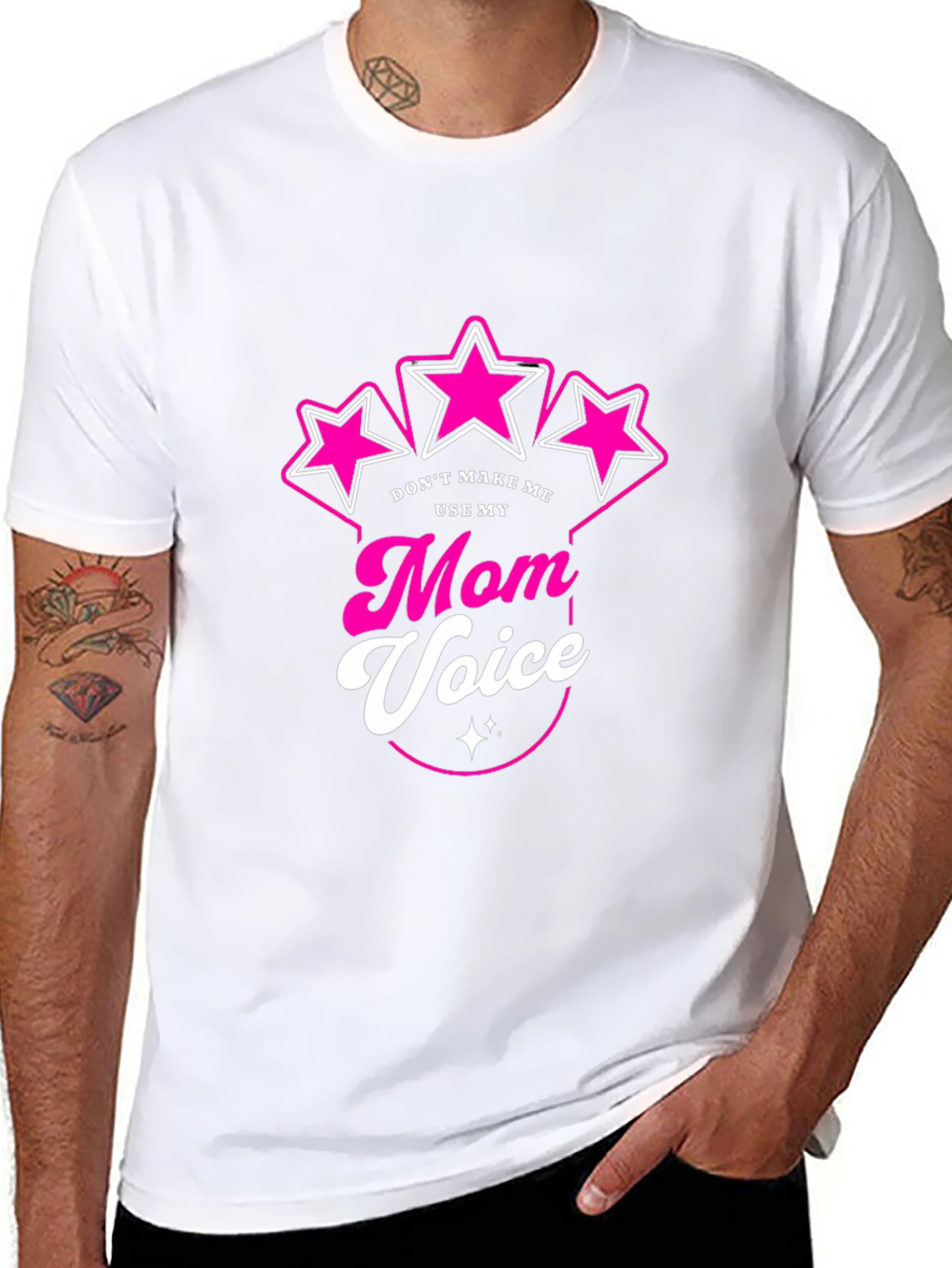 Dont Make Me Use My Mom Voice Black T-Shirt