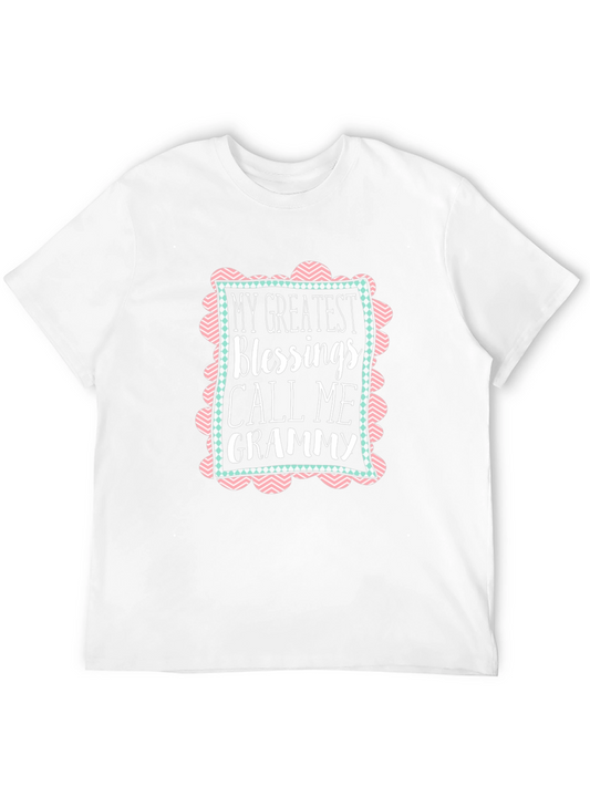 Greatest Blessings Call Me Grammy Black T-Shirt