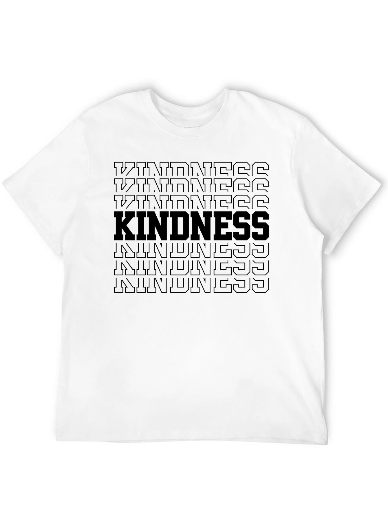 Kindness Graphic Tee - Black Cotton Comfort