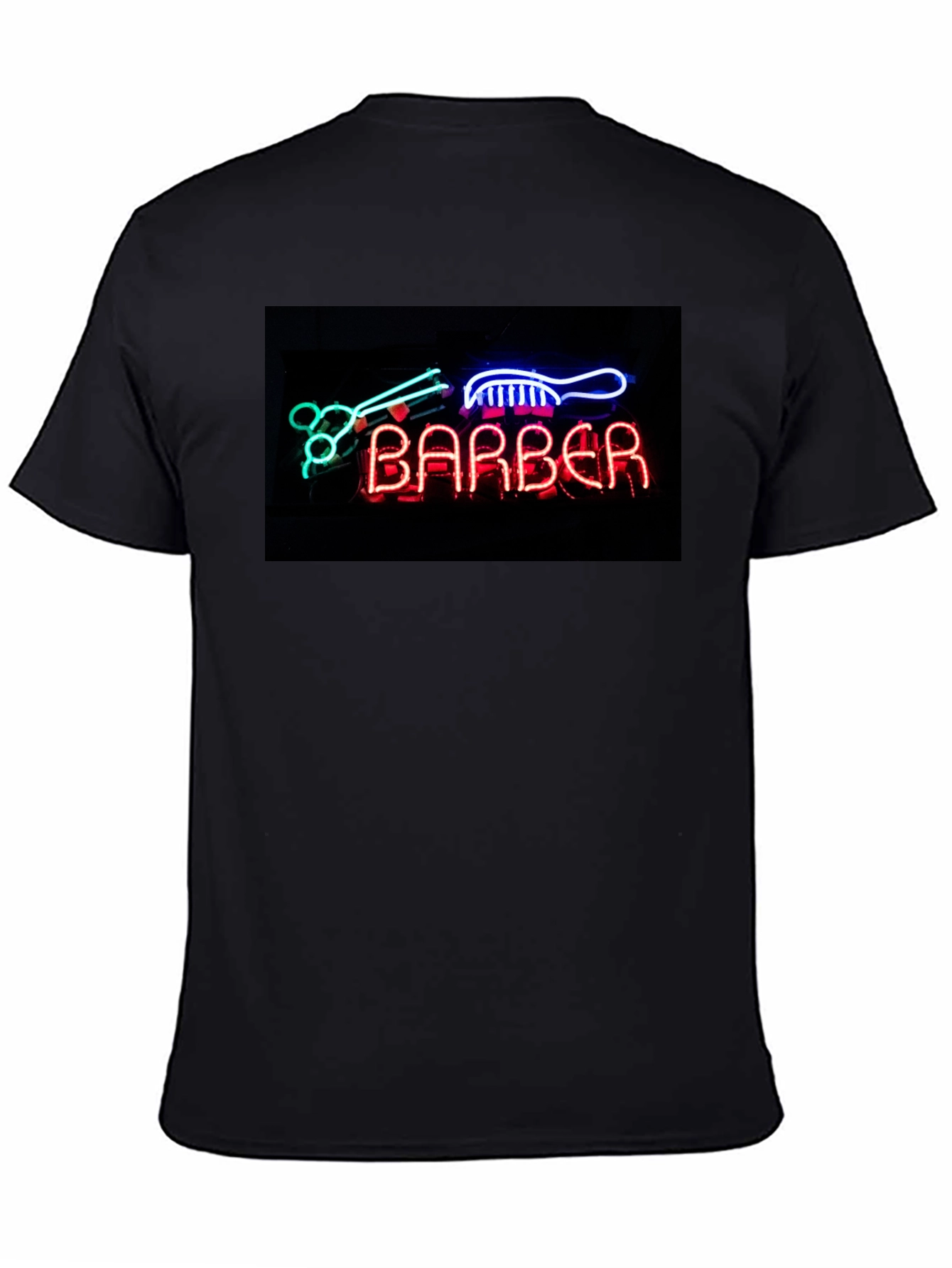 Barber Shop Neon Sign Graphic Tee