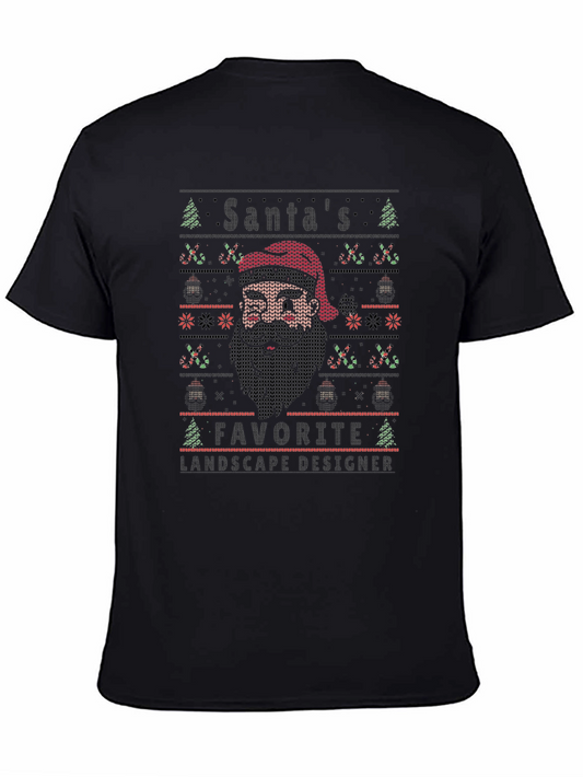 Santas Favorite Landscape Designer Black T-Shirt