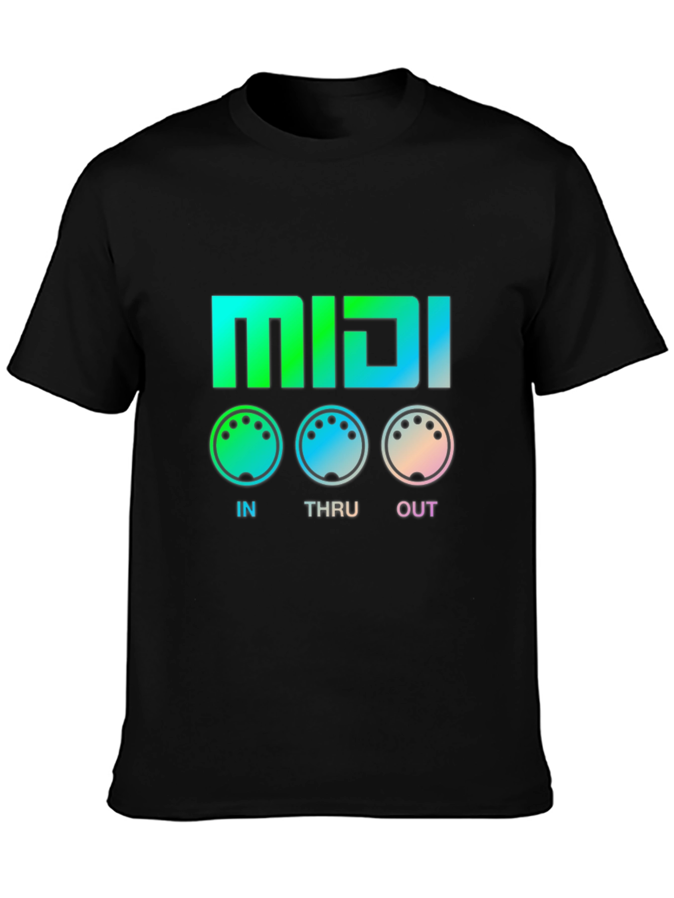 MIDI In Thru Out T-Shirt - Musician Gift