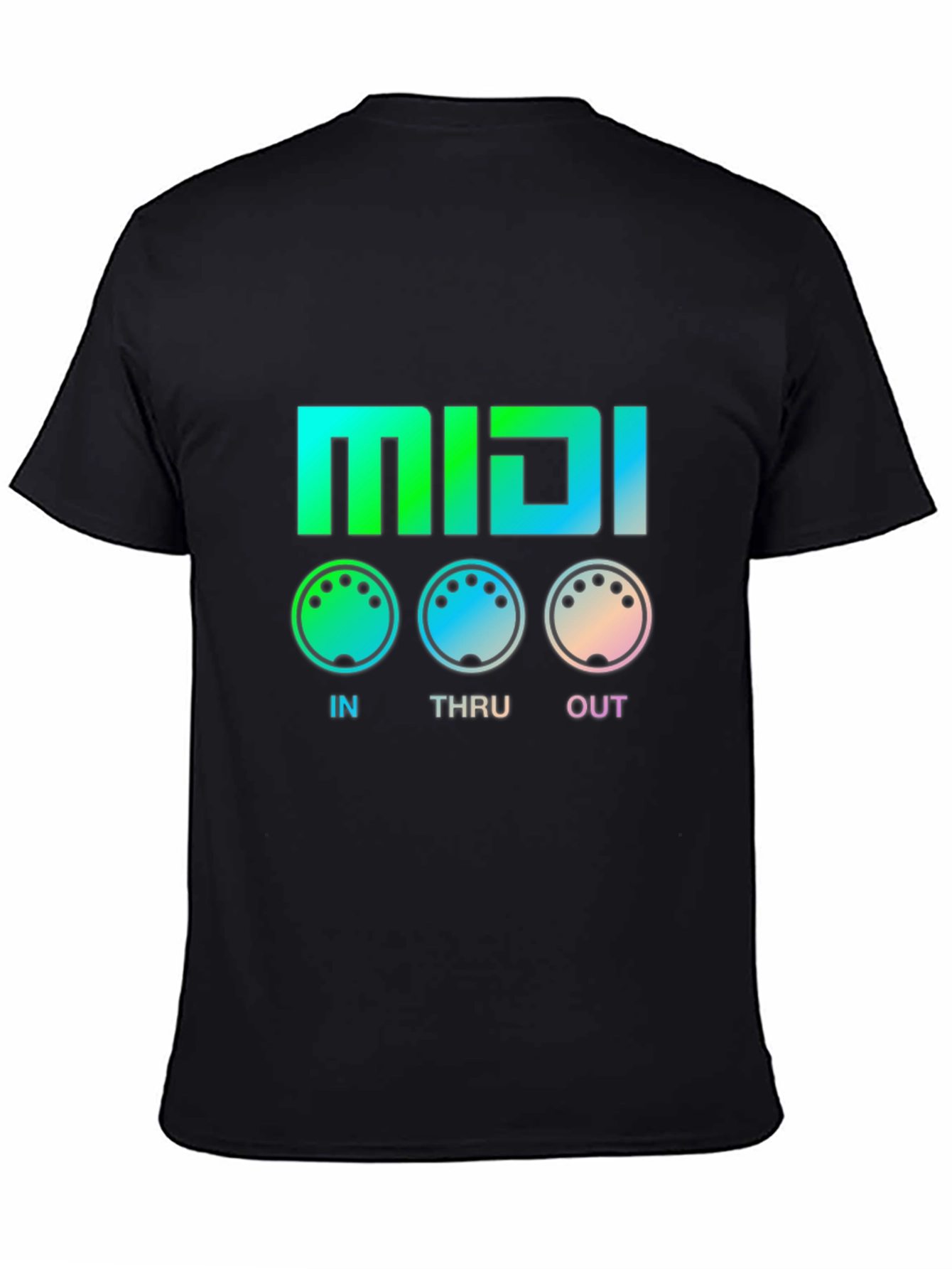 MIDI In Thru Out T-Shirt - Musician Gift