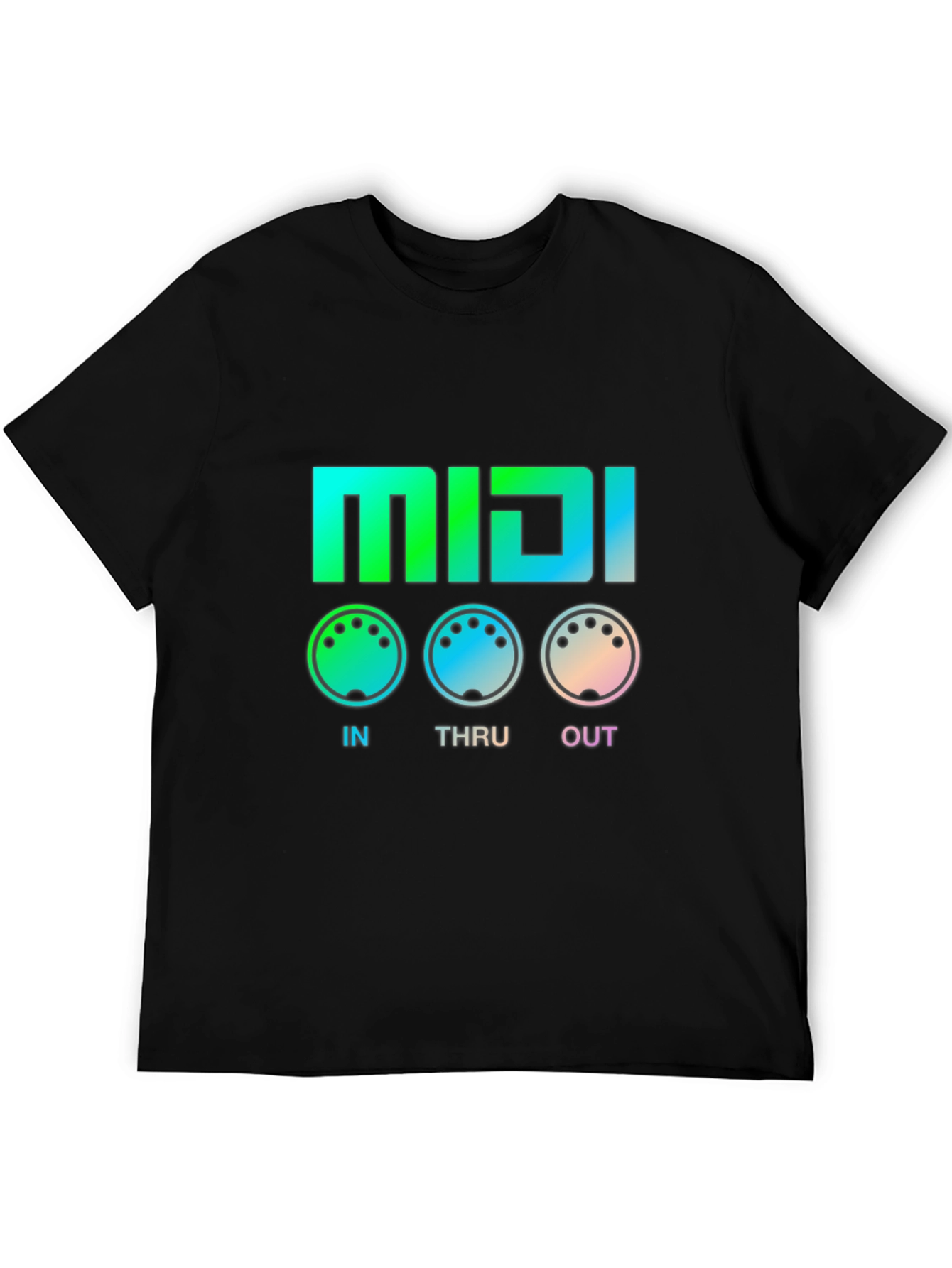 MIDI In Thru Out T-Shirt - Musician Gift