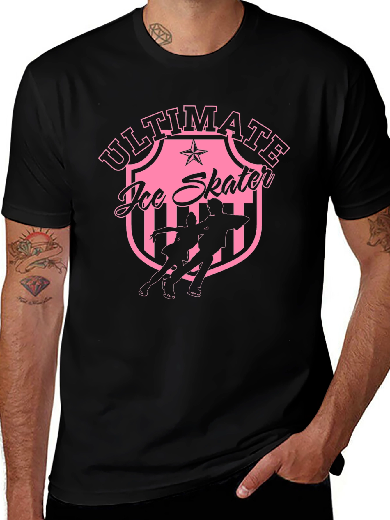 Ultimate Ice Skater Graphic Tee - Black Cotton