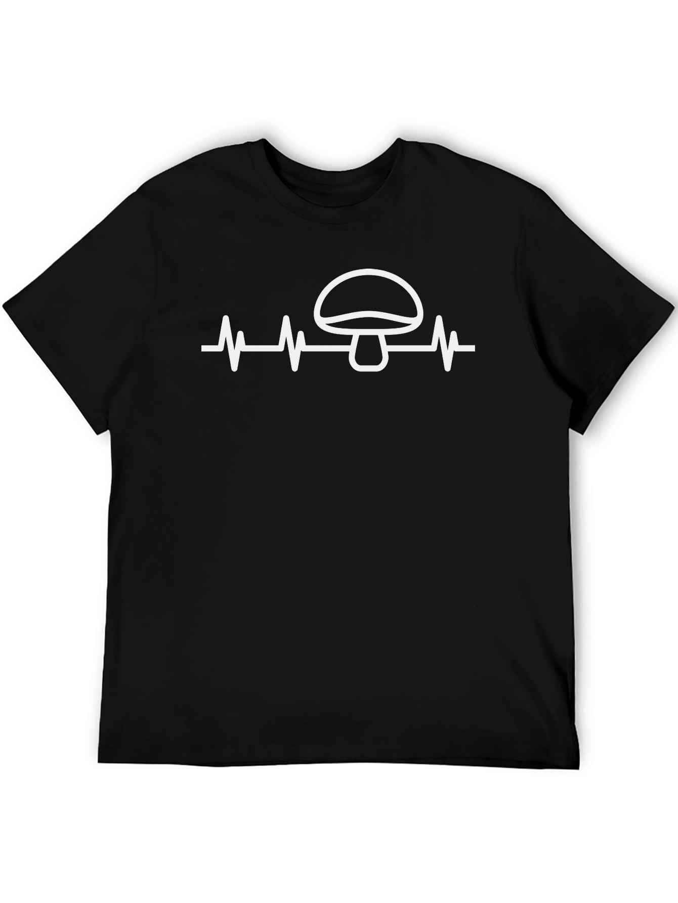 Mushroom Heartbeat Graphic Tee - Fun Graphic T-Shirt