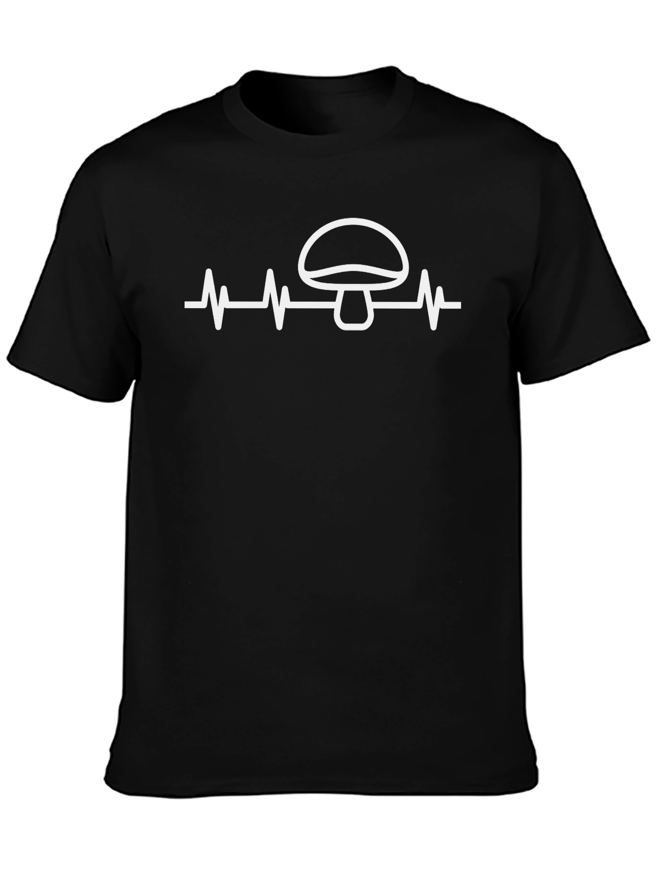Mushroom Heartbeat Graphic Tee - Fun Graphic T-Shirt