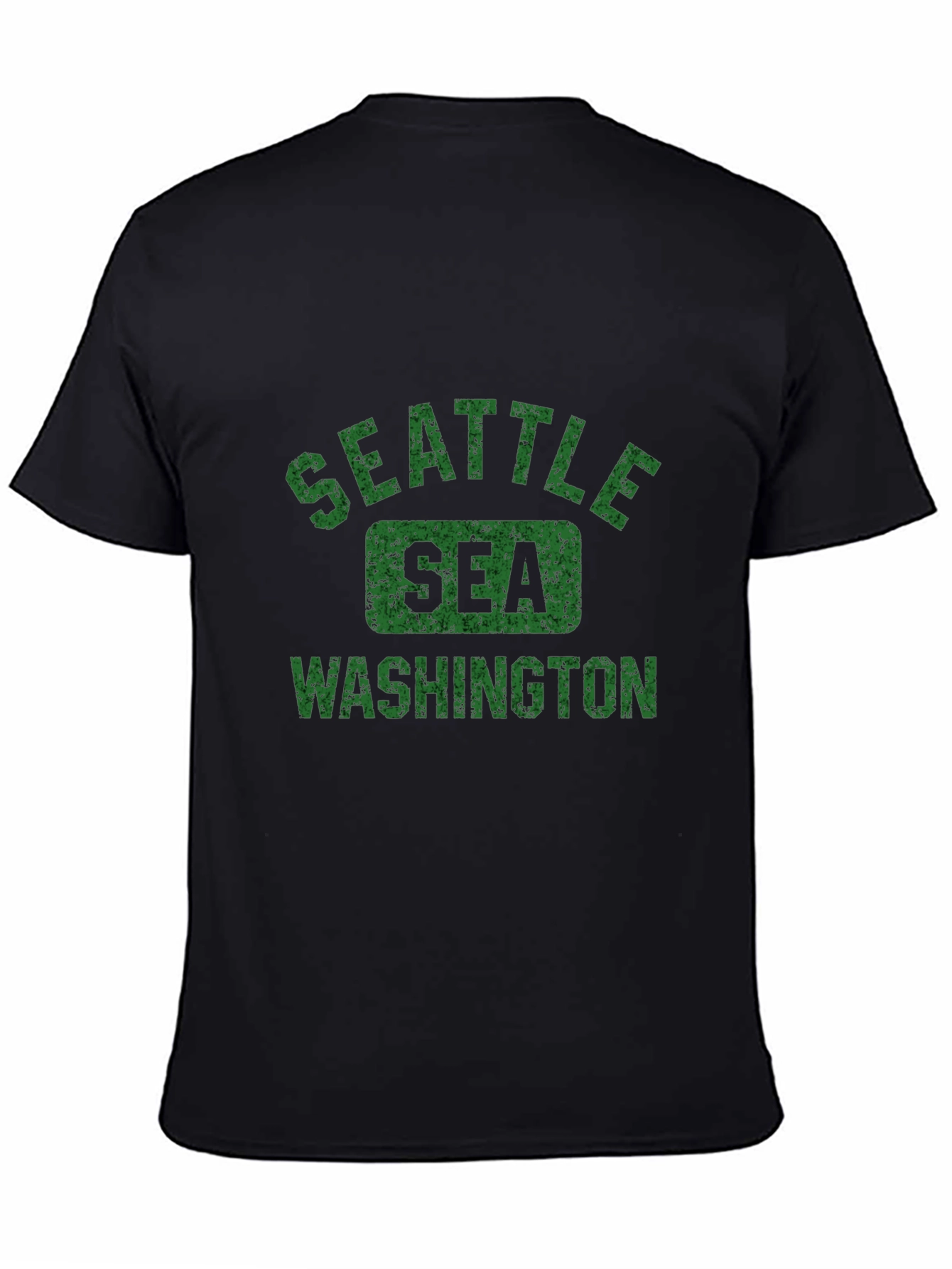 Seattle Washington Graphic Print Black T-Shirt
