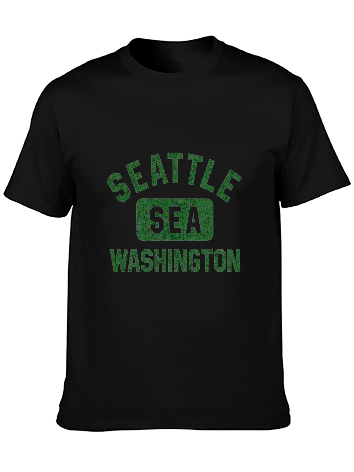 Seattle Washington Graphic Print Black T-Shirt