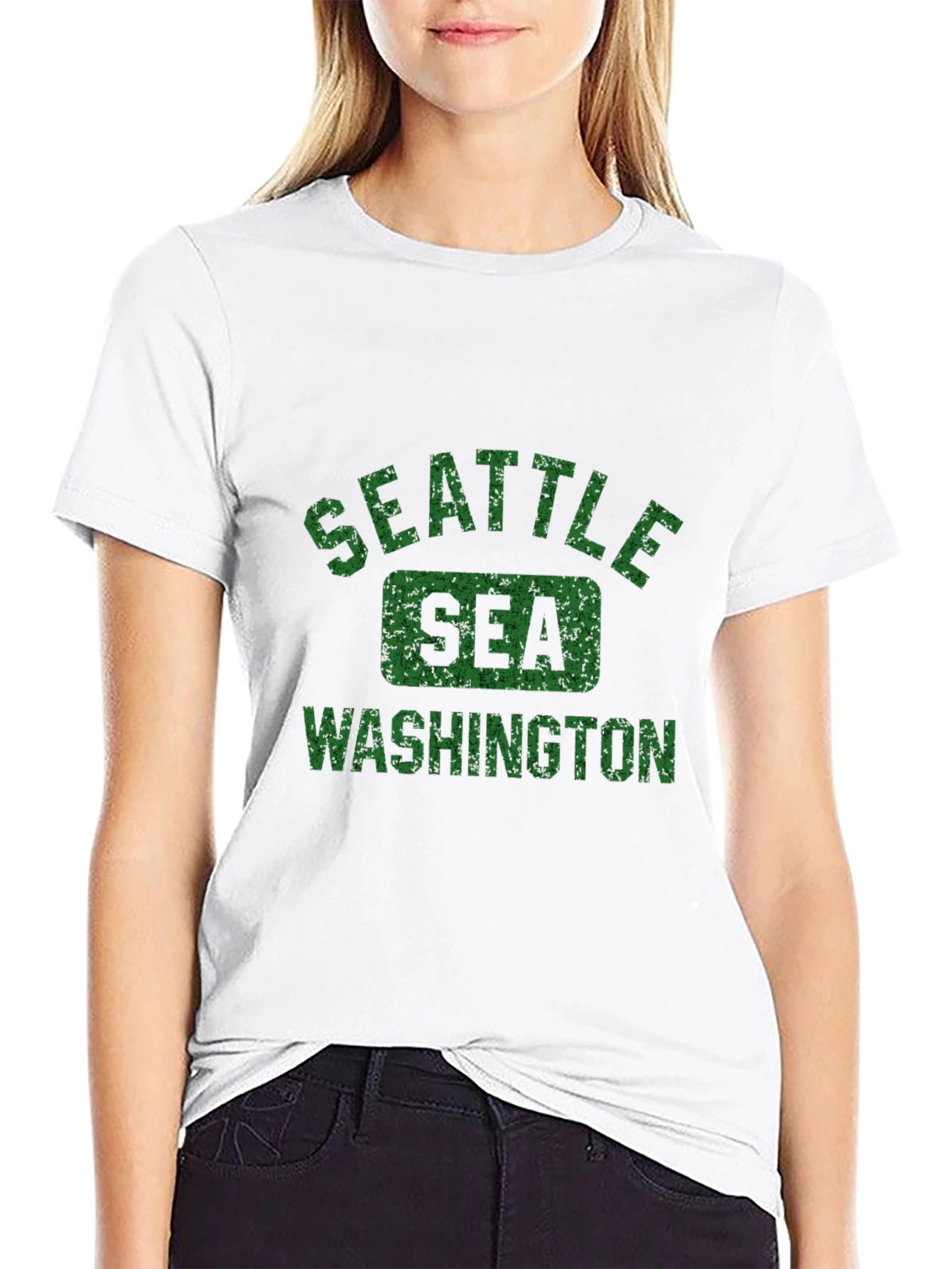 Seattle Washington Graphic Print Black T-Shirt