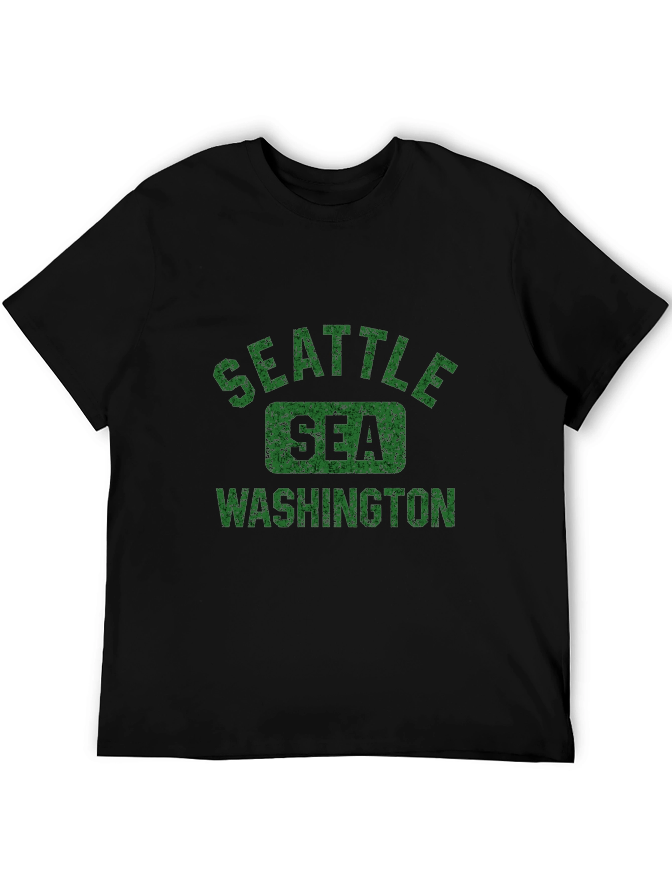 Seattle Washington Graphic Print Black T-Shirt