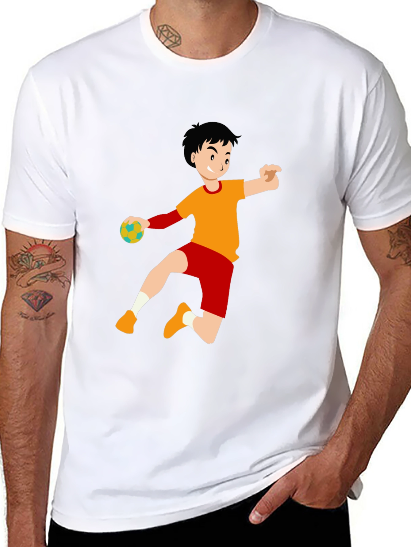 Handball Player Graphic Tee