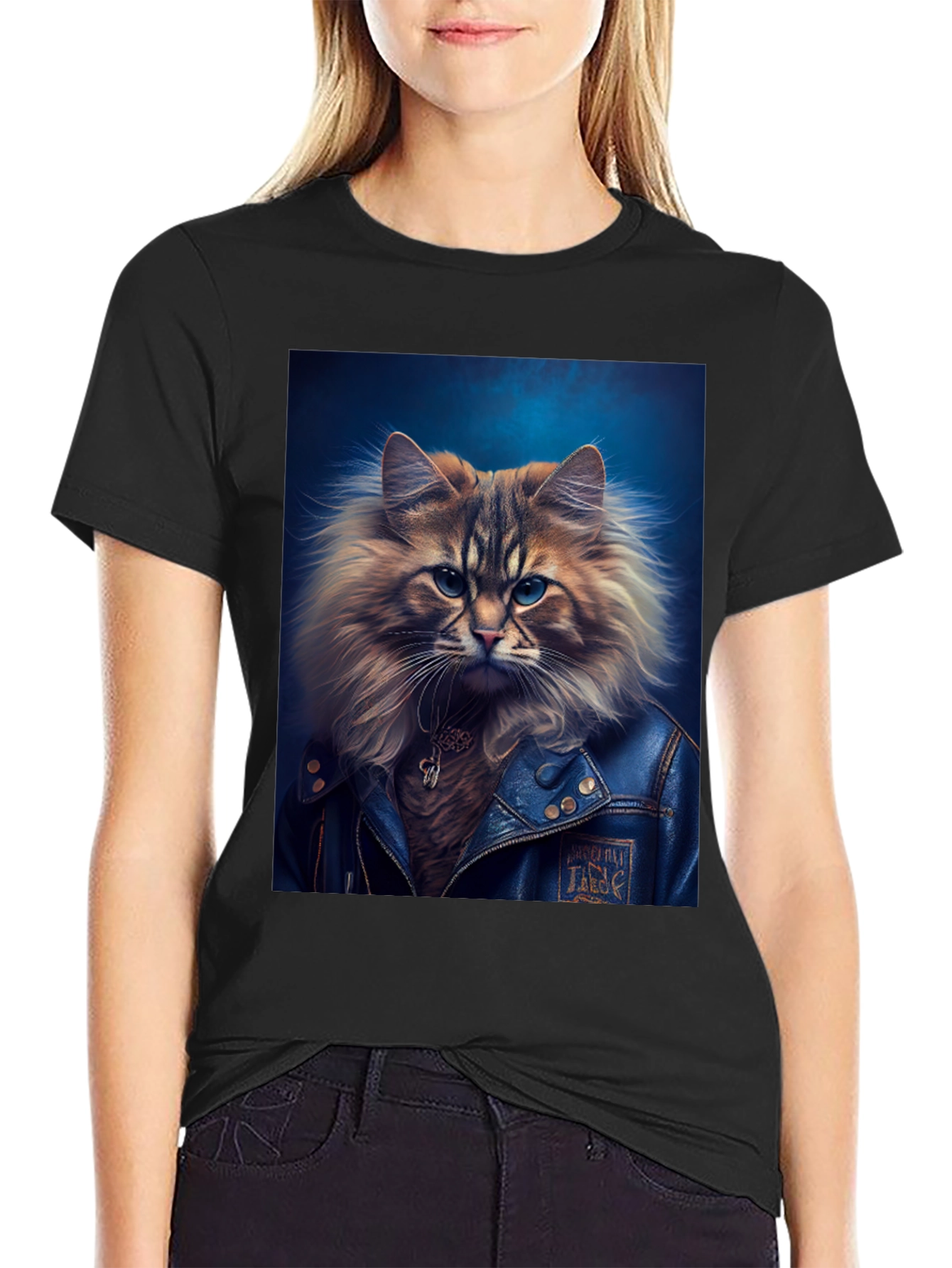 Cat Biker T-Shirt - Cool Graphic Tee