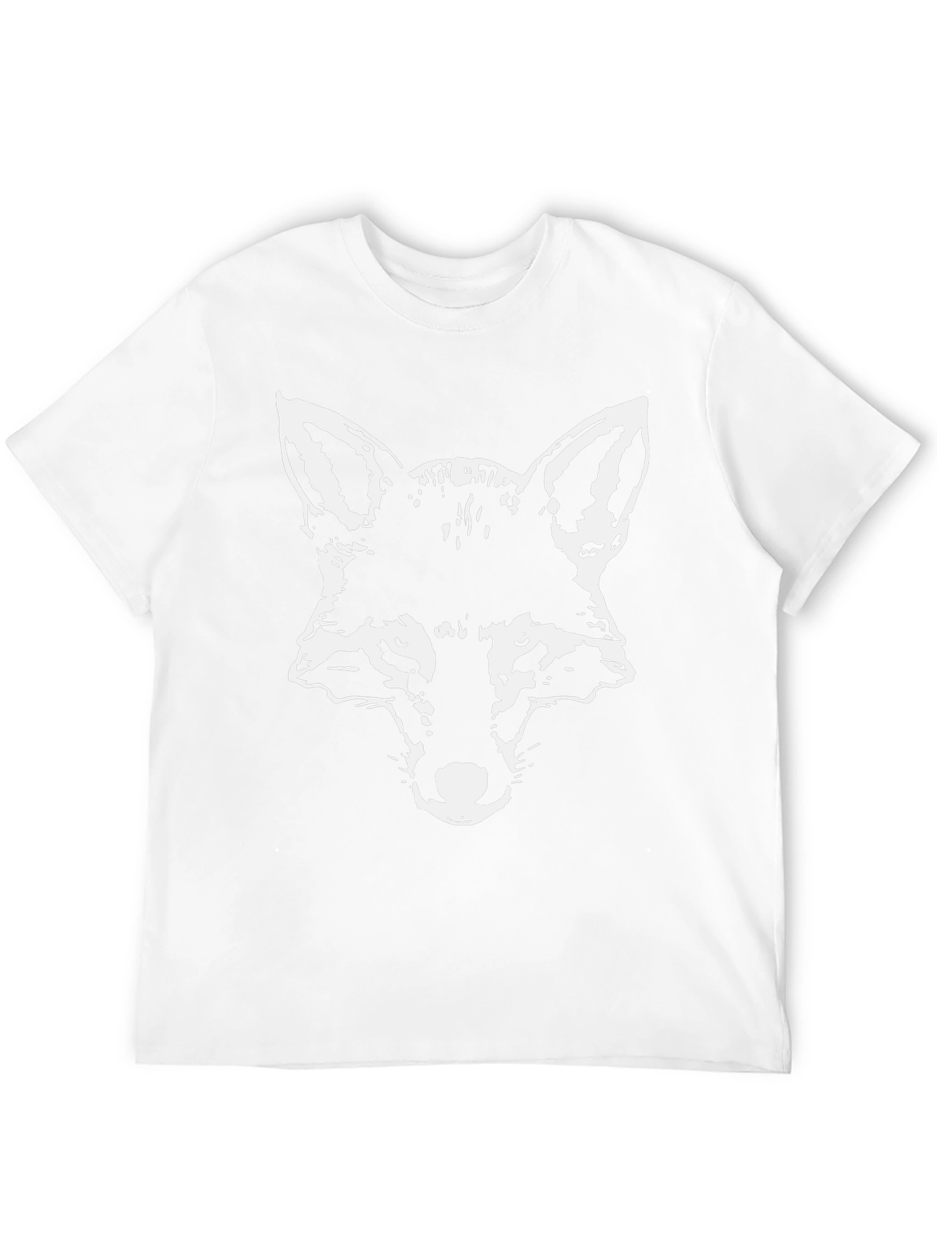 Black T-Shirt with Fox Head Graphic