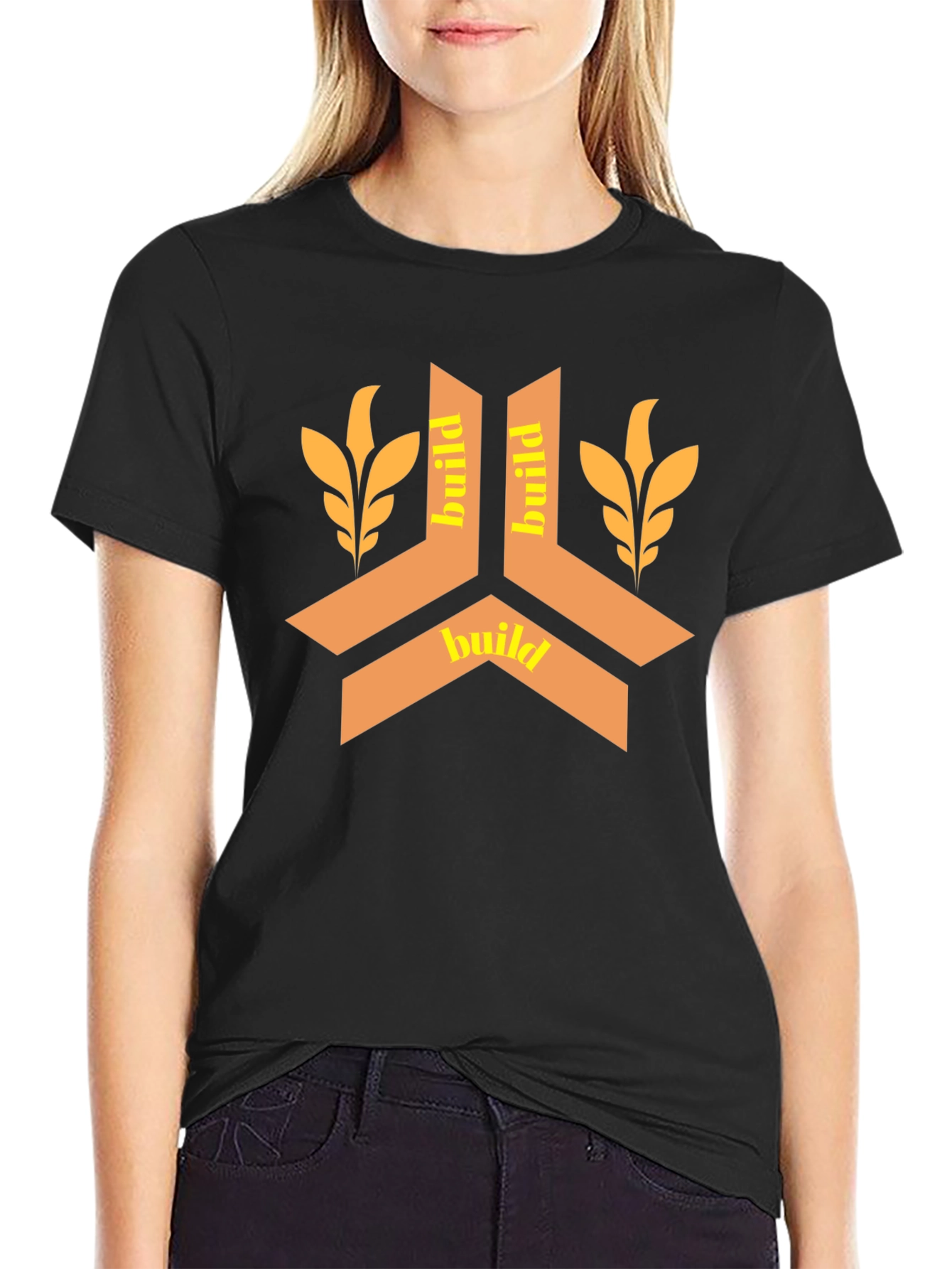 Build Design Black T-Shirt