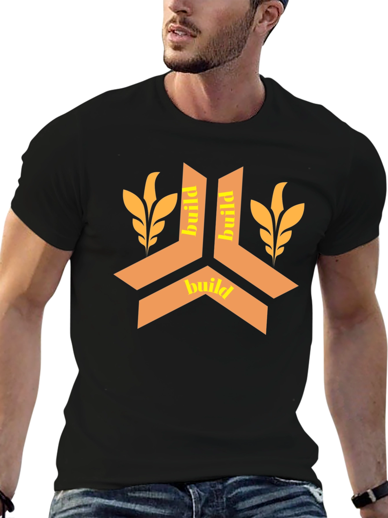 Build Design Black T-Shirt