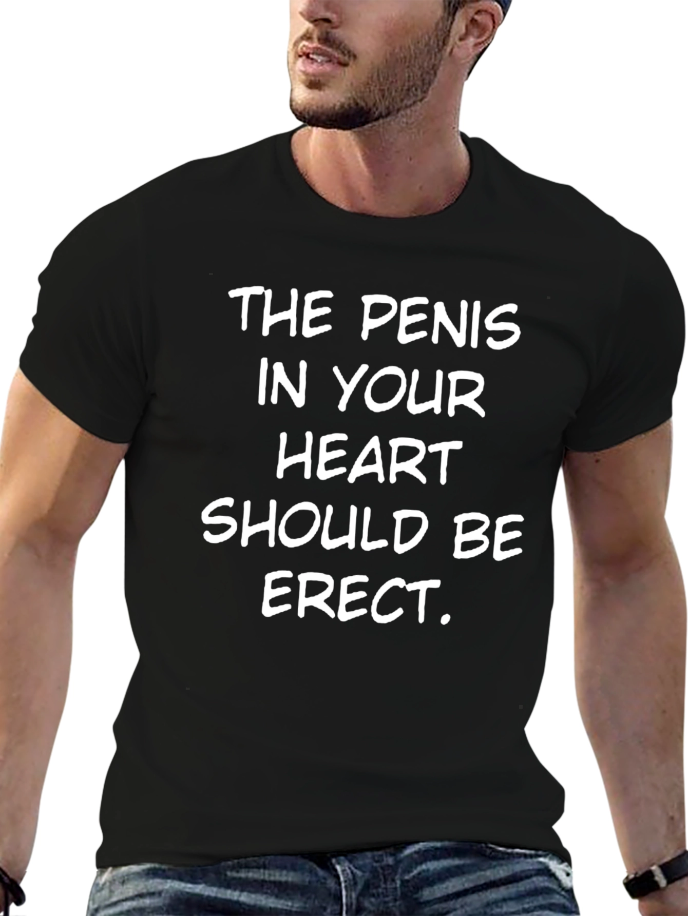 Funny Slogan T-Shirt - The Penis In Your Heart