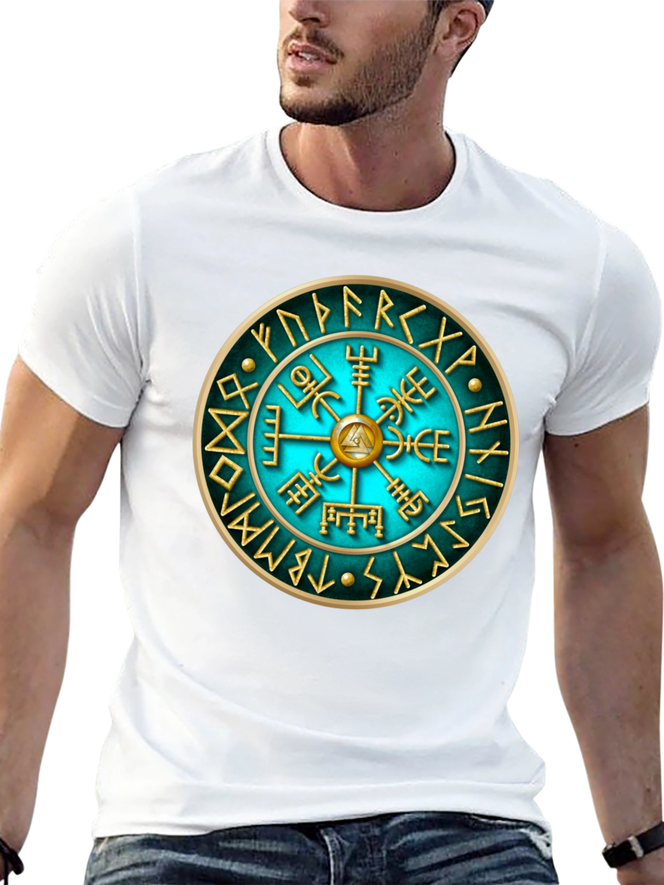 Vegvisir Compass Rune T-Shirt Viking Norse Mythology