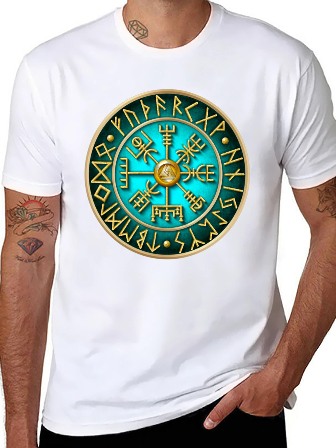 Vegvisir Compass Rune T-Shirt Viking Norse Mythology