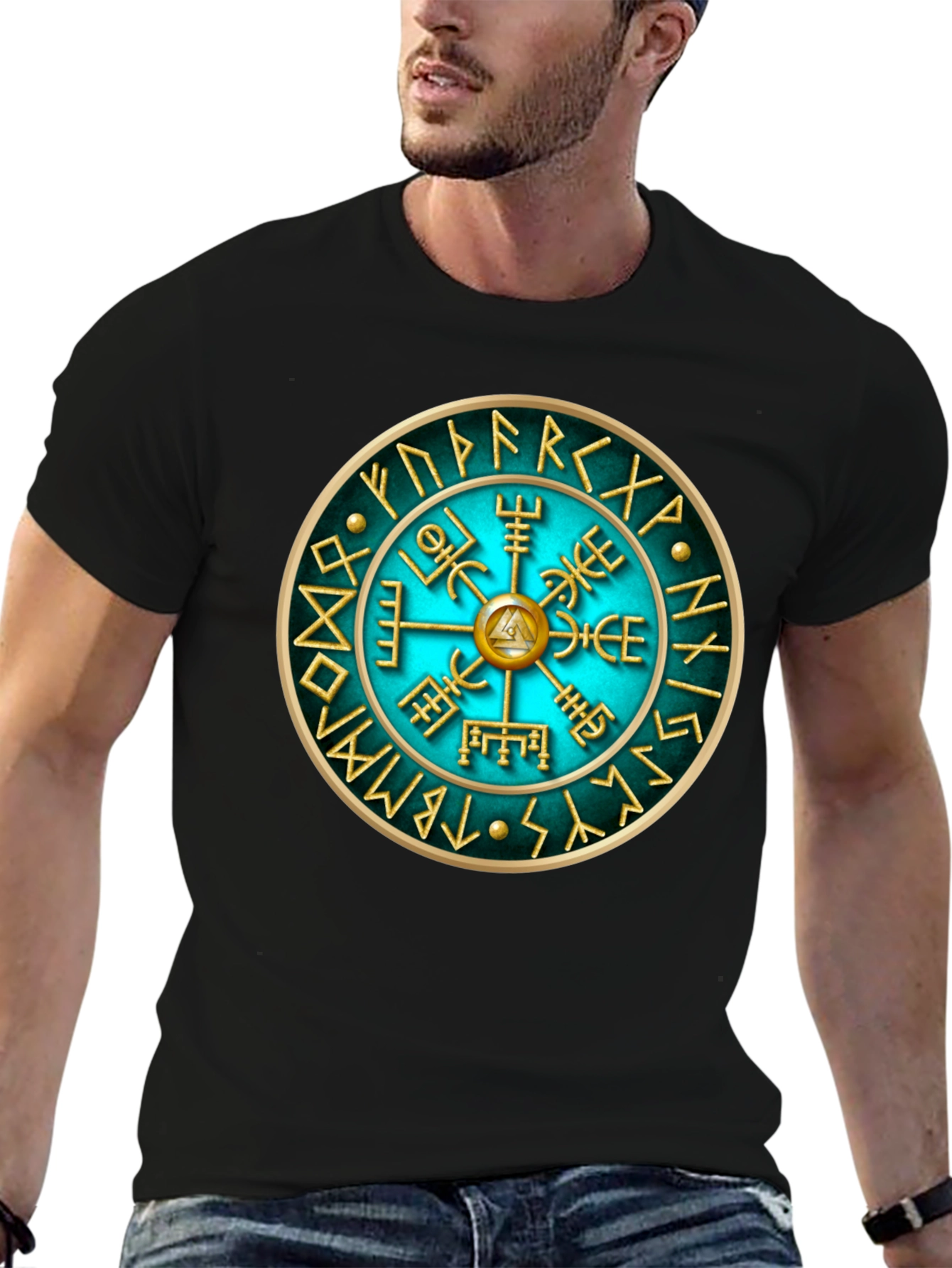 Vegvisir Compass Rune T-Shirt Viking Norse Mythology