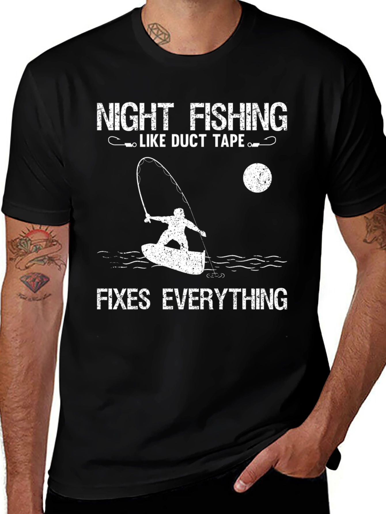Night Fishing Fixes Everything T-Shirt
