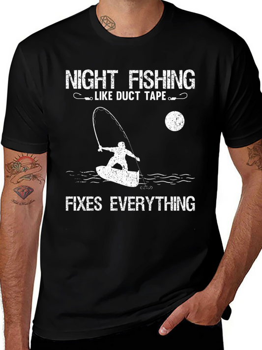 Night Fishing Fixes Everything T-Shirt