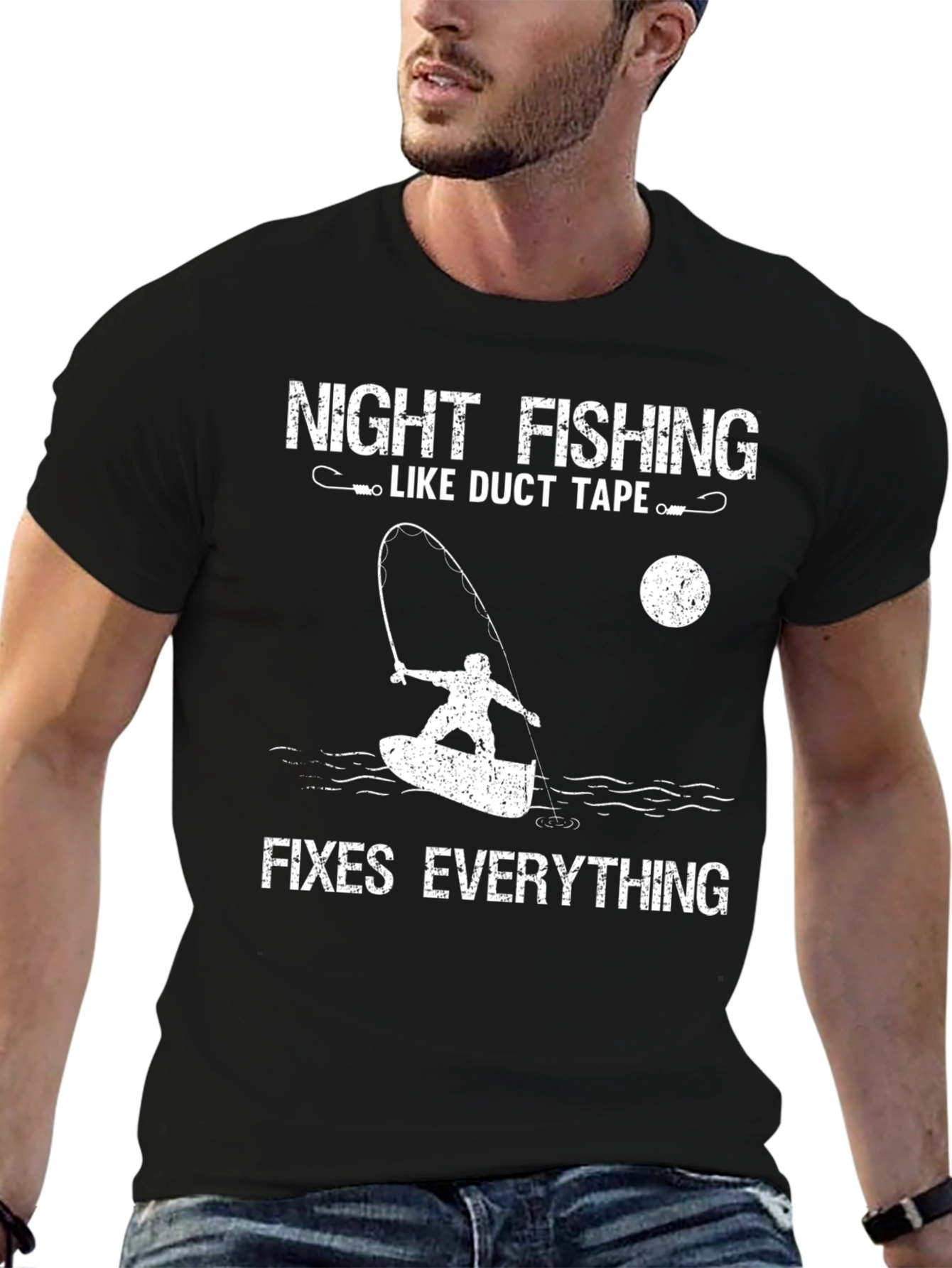 Night Fishing Fixes Everything T-Shirt