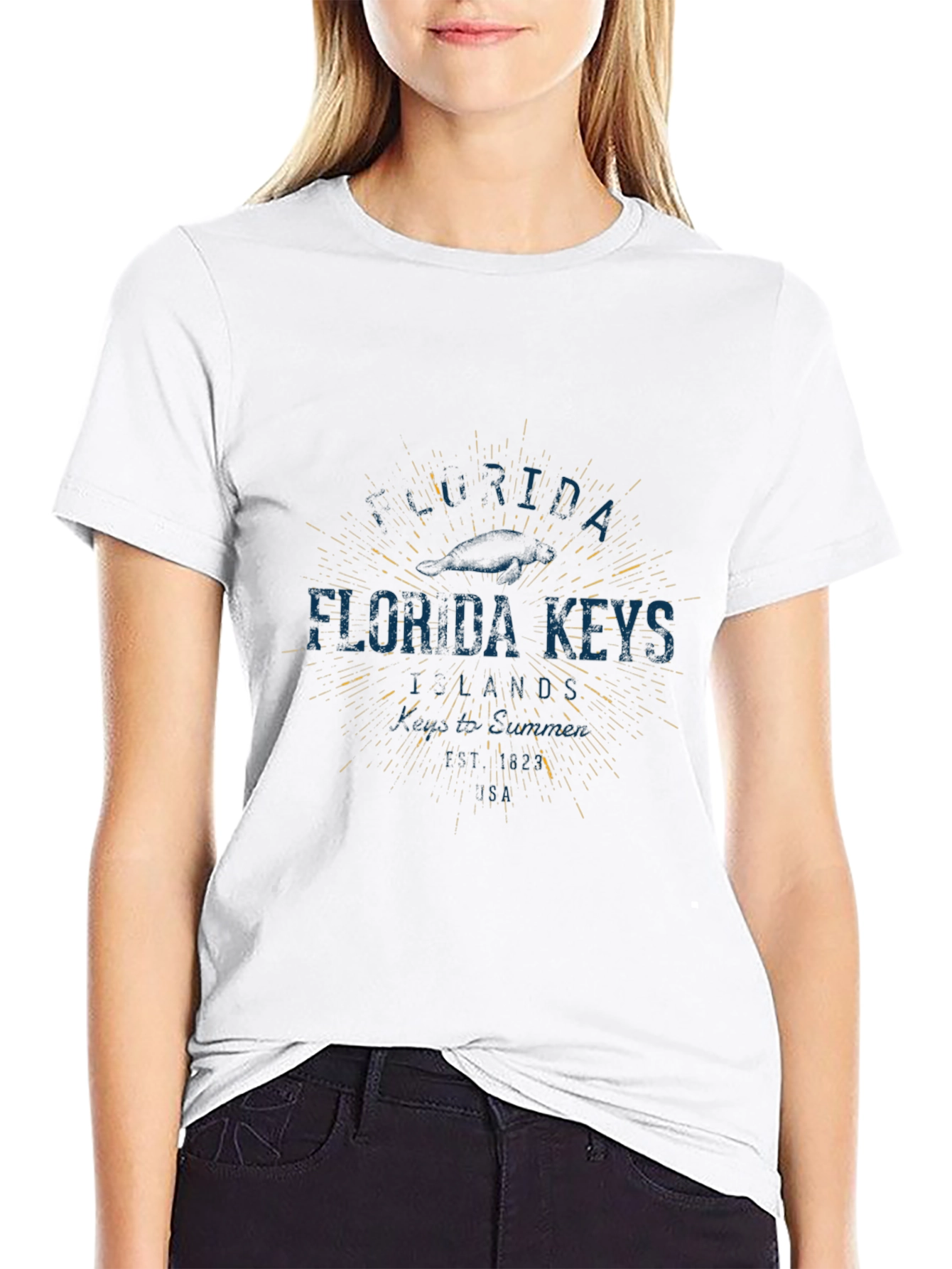 Florida Keys Graphic T-Shirt - Black