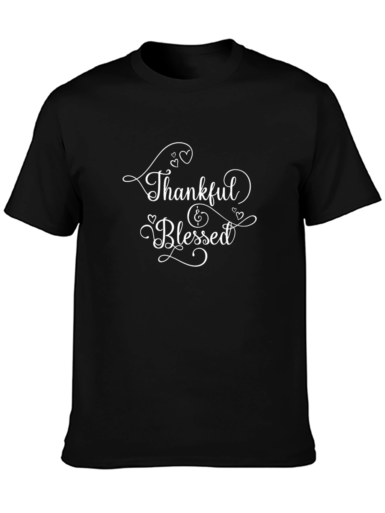 Thankful & Blessed Black T-Shirt