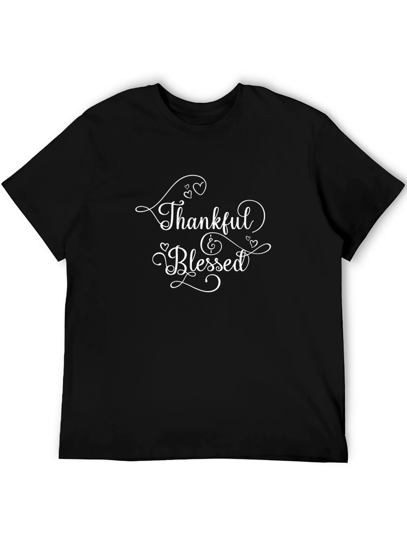 Thankful & Blessed Black T-Shirt