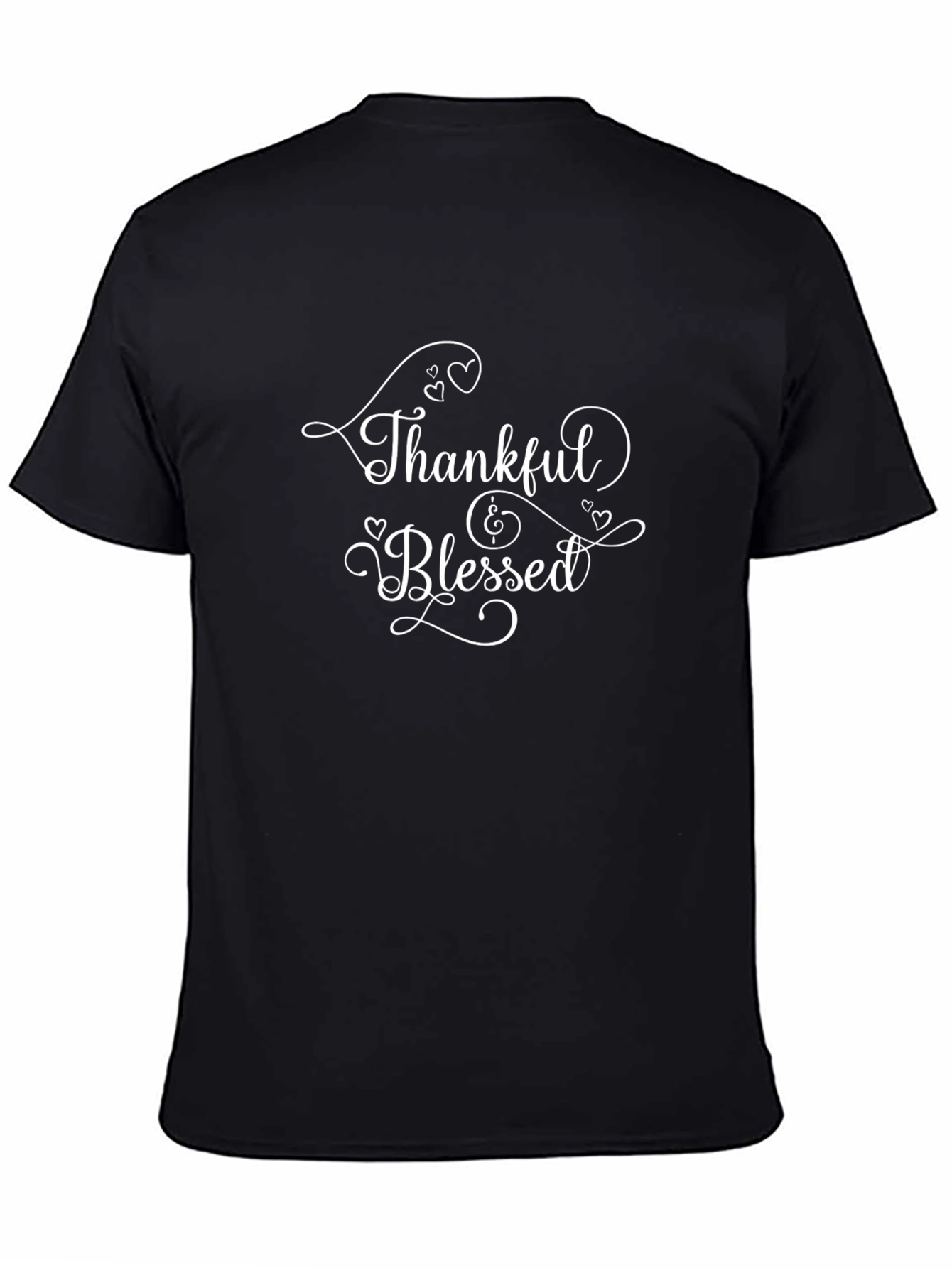 Thankful & Blessed Black T-Shirt