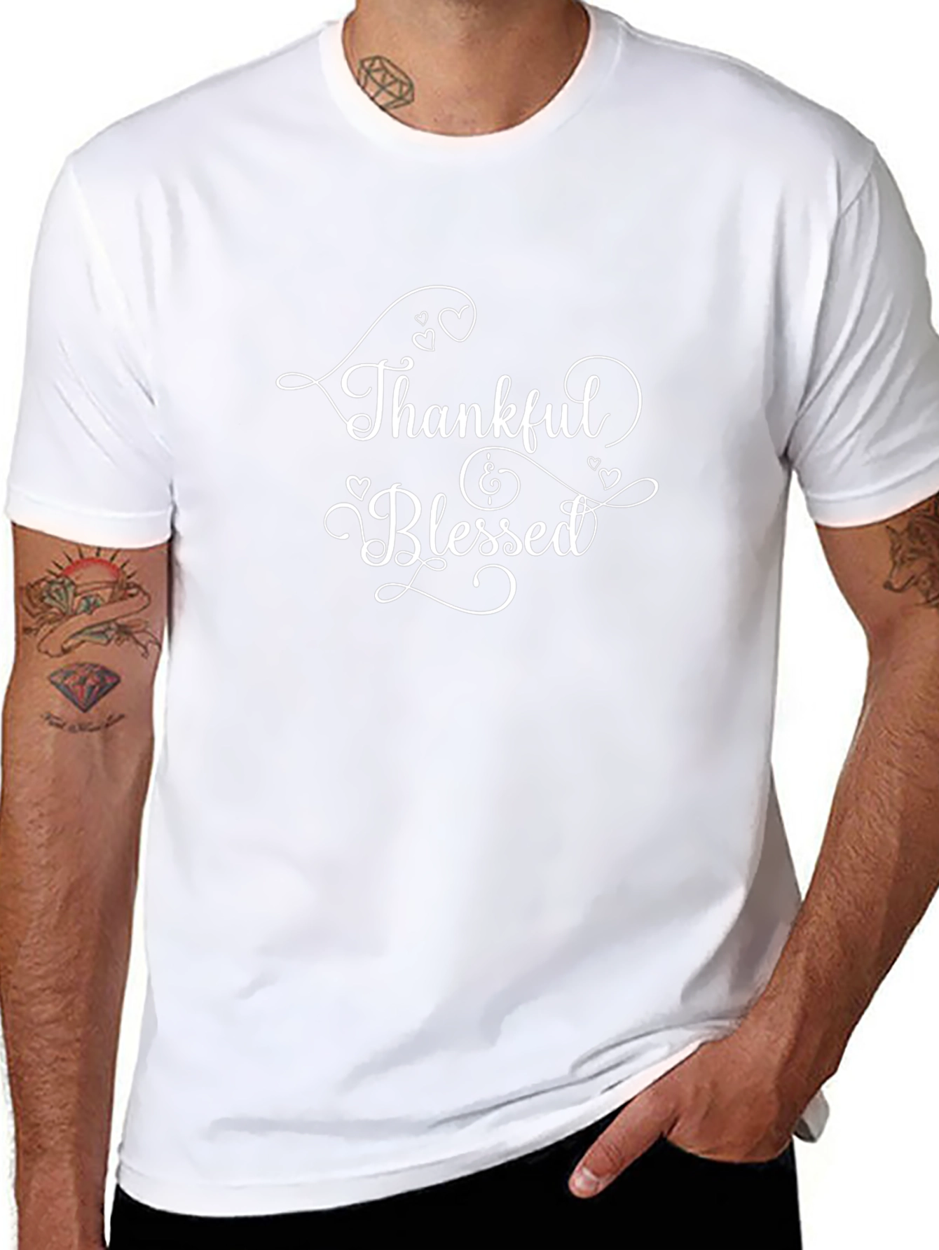 Thankful & Blessed Black T-Shirt