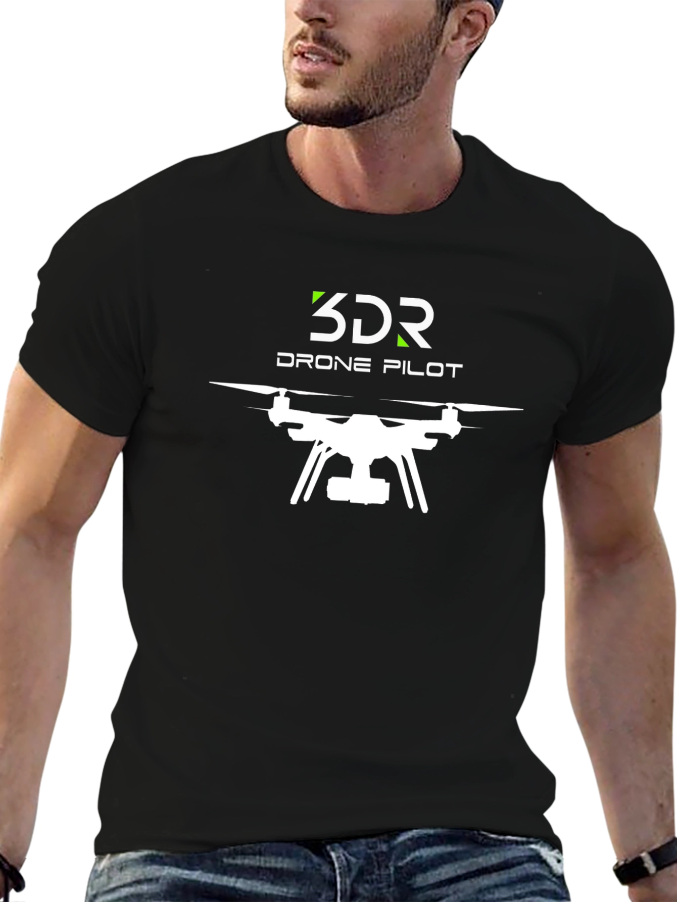 3DR Drone Pilot Graphic T-Shirt - Black