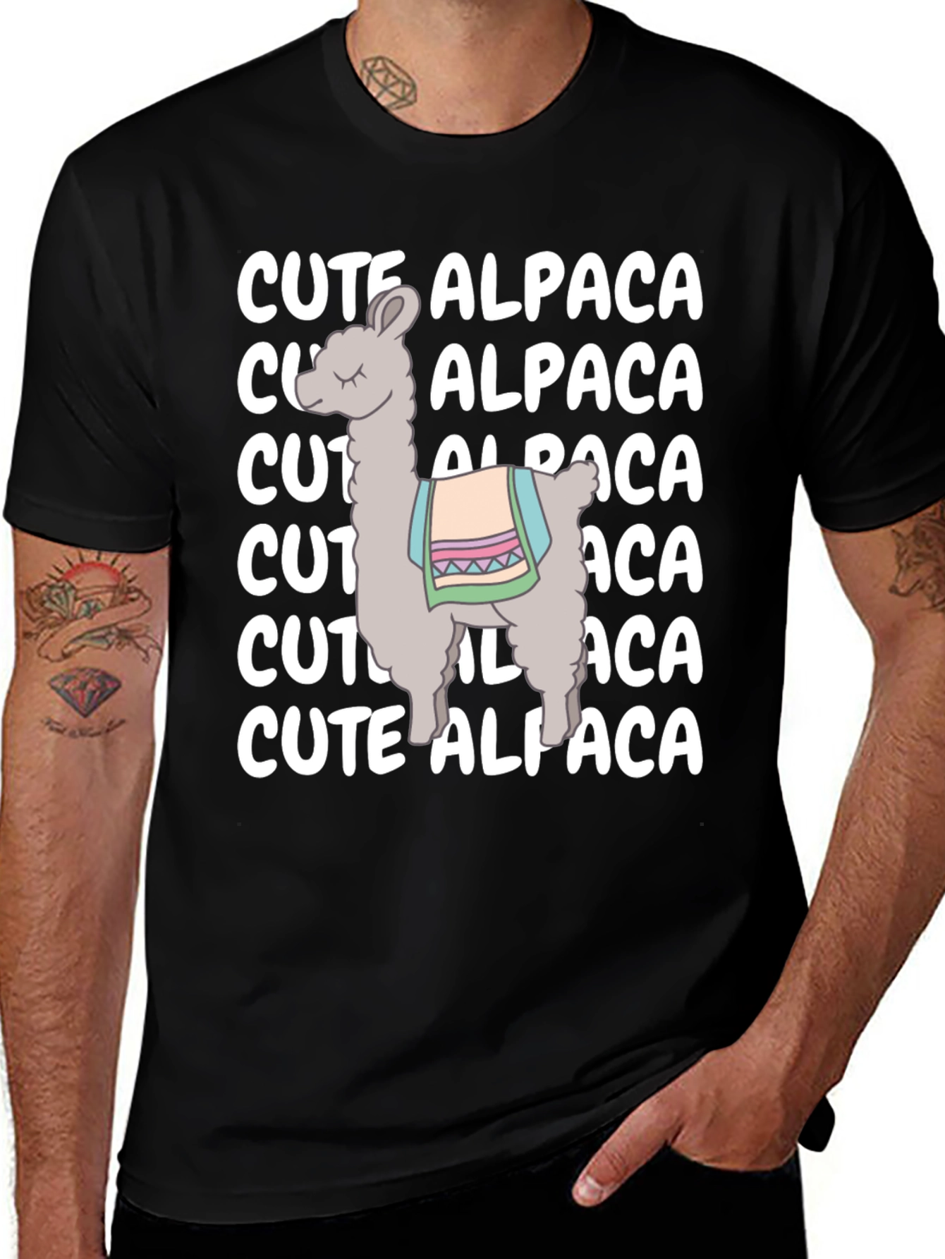 Cute Alpaca Graphic Tee - Soft Cotton Comfort