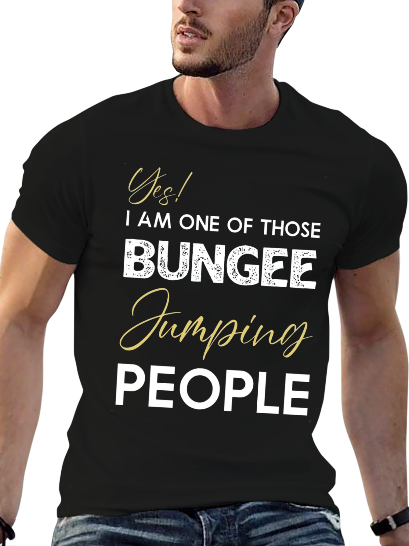 Bungee Jumping Enthusiast Graphic T-Shirt