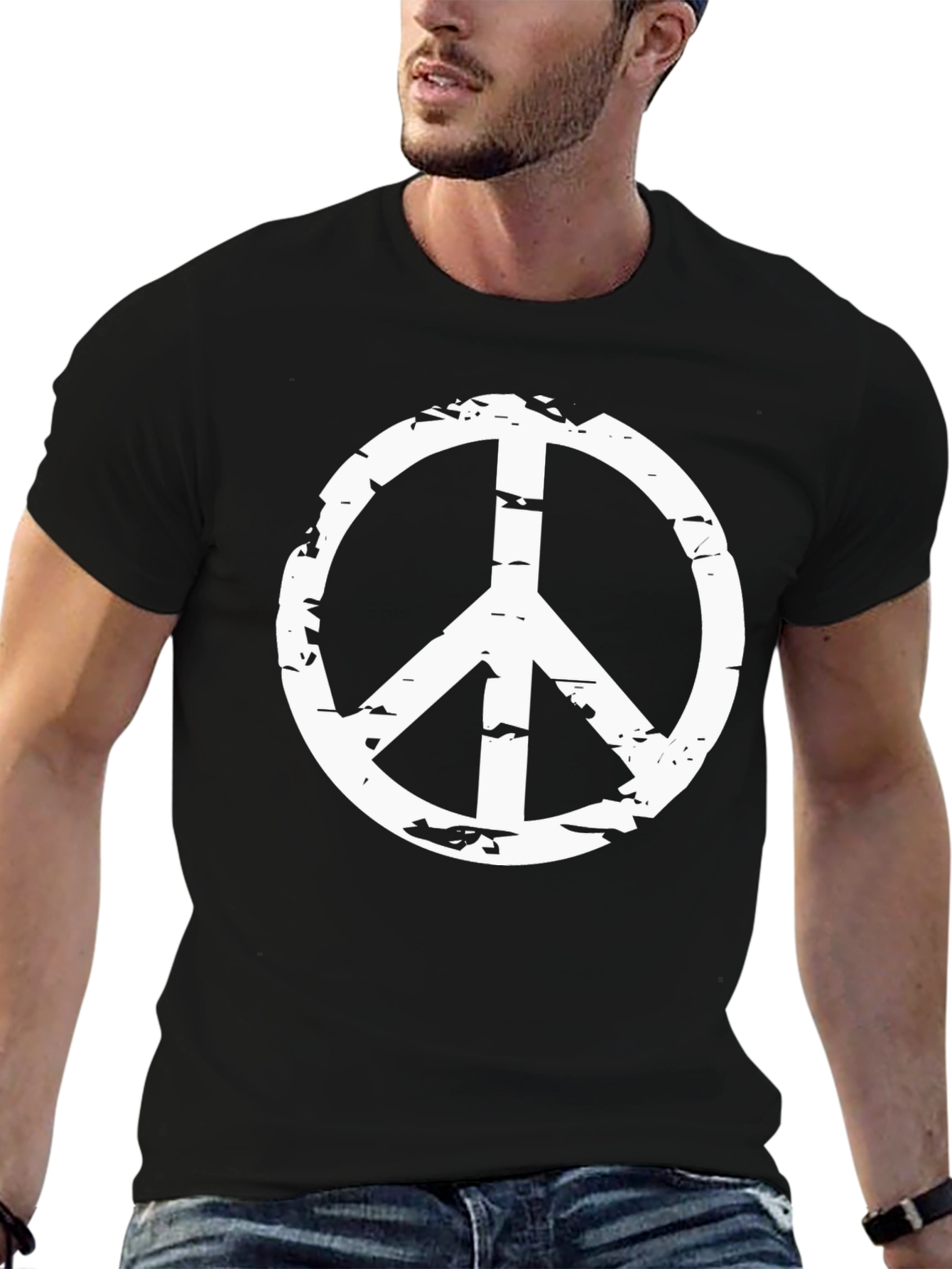 Peace Sign T-Shirt - Distressed Graphic Tee