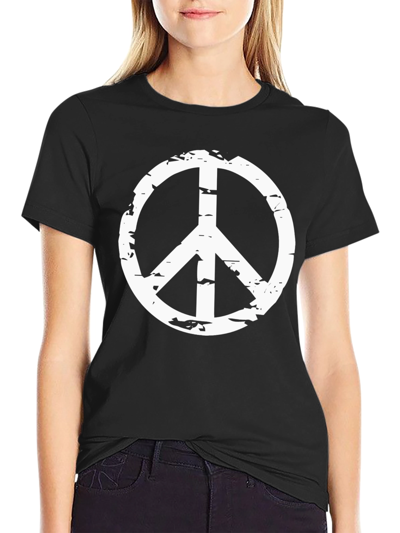 Peace Sign T-Shirt - Distressed Graphic Tee