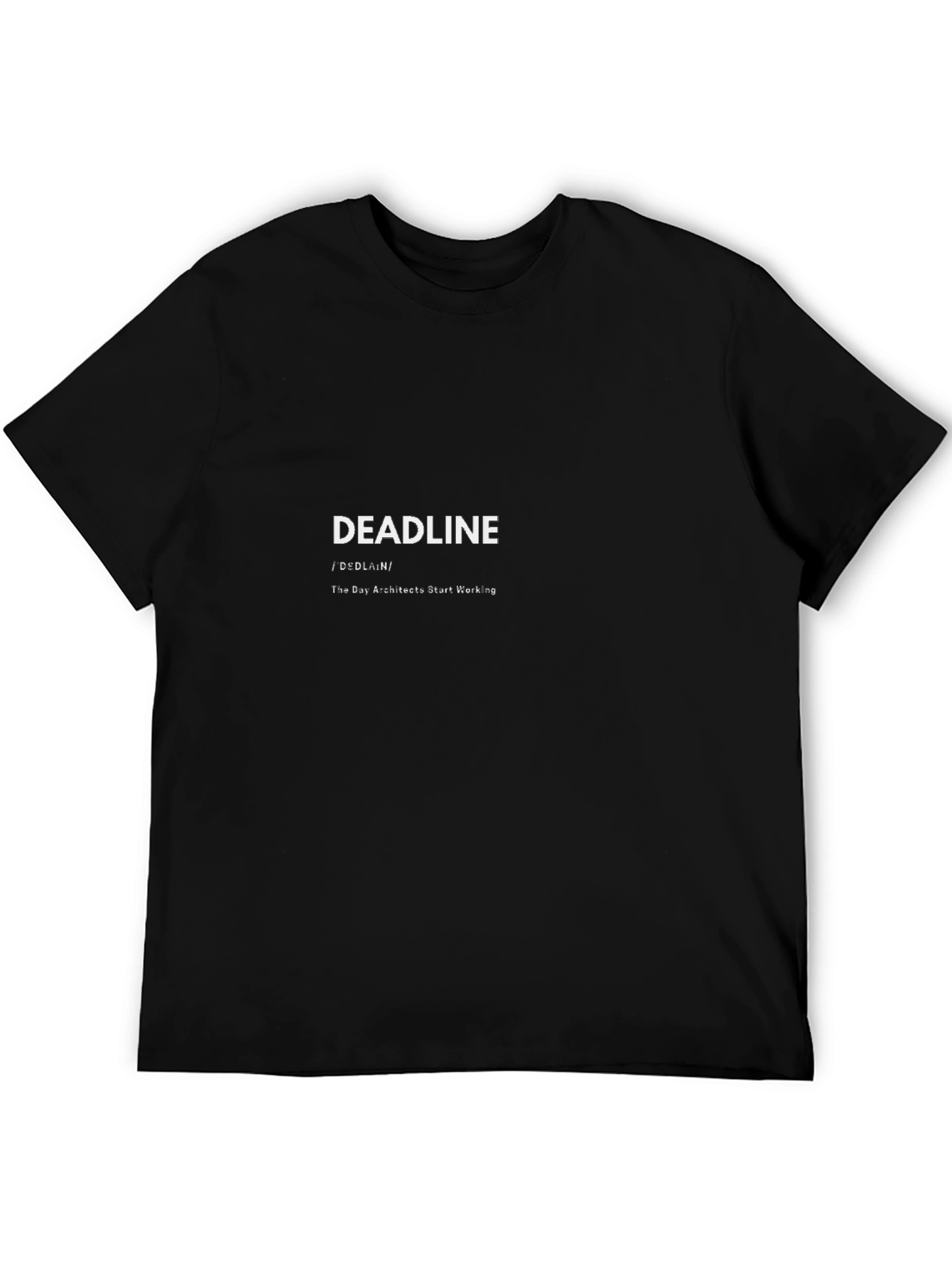 Deadline Definition Graphic Tee - Black Unisex T-Shirt