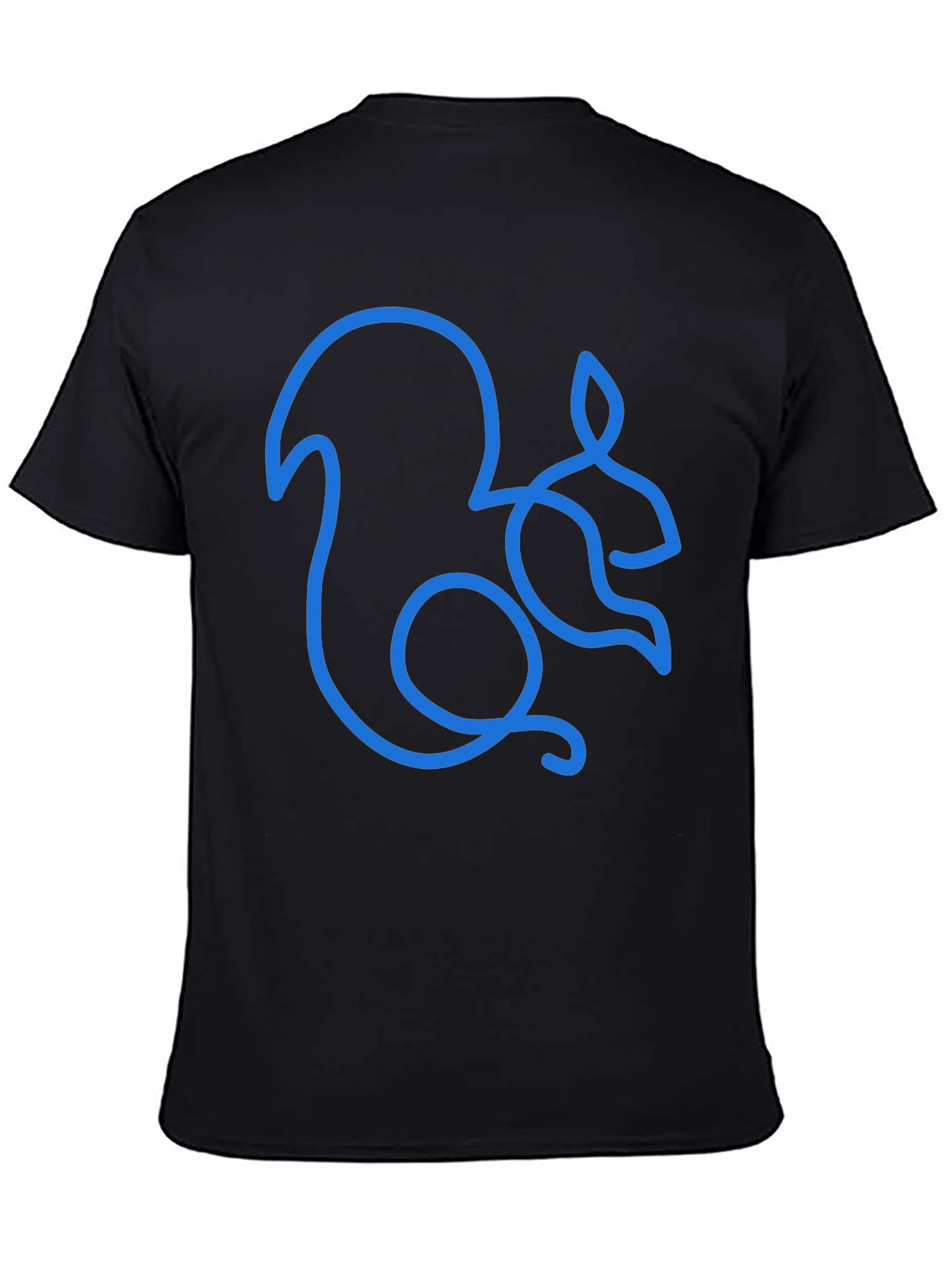 Squirrel Outline Graphic Tee - Mens Black T-Shirt
