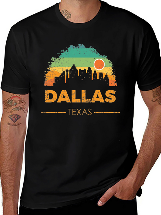Dallas Texas Skyline Graphic T-Shirt
