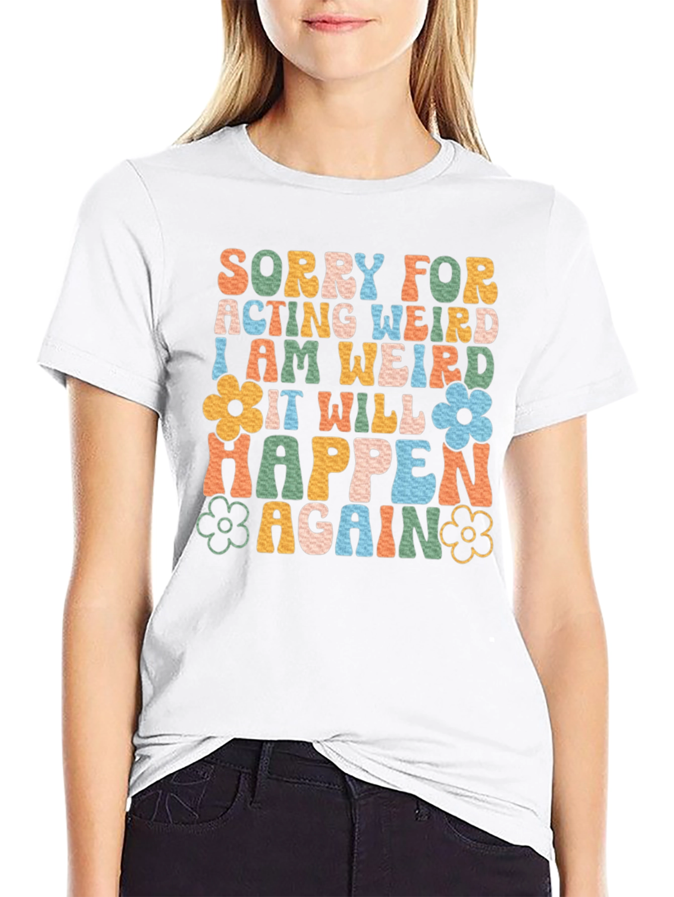Retro Sorry For Acting Weird Graphic T-Shirt