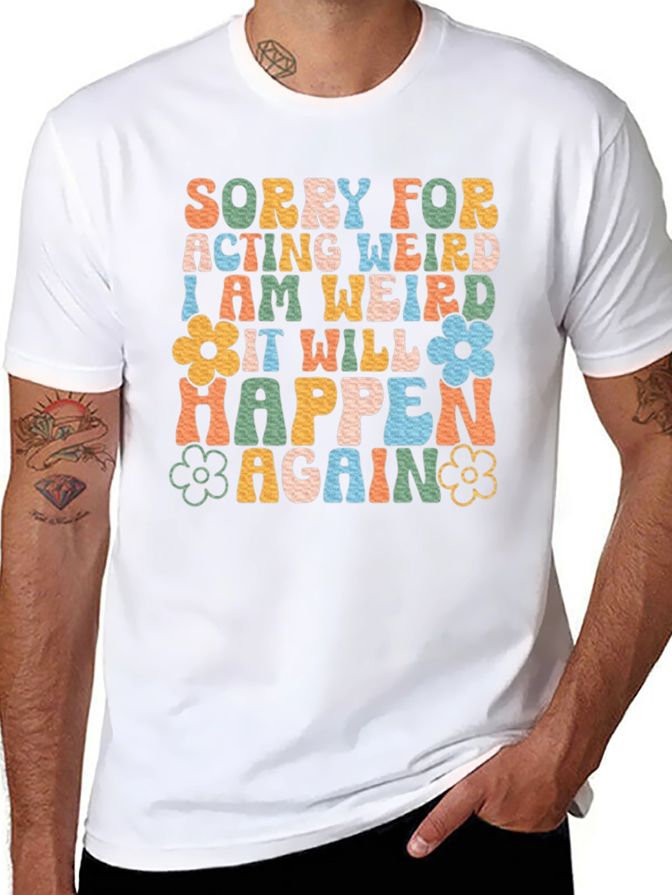 Retro Sorry For Acting Weird Graphic T-Shirt