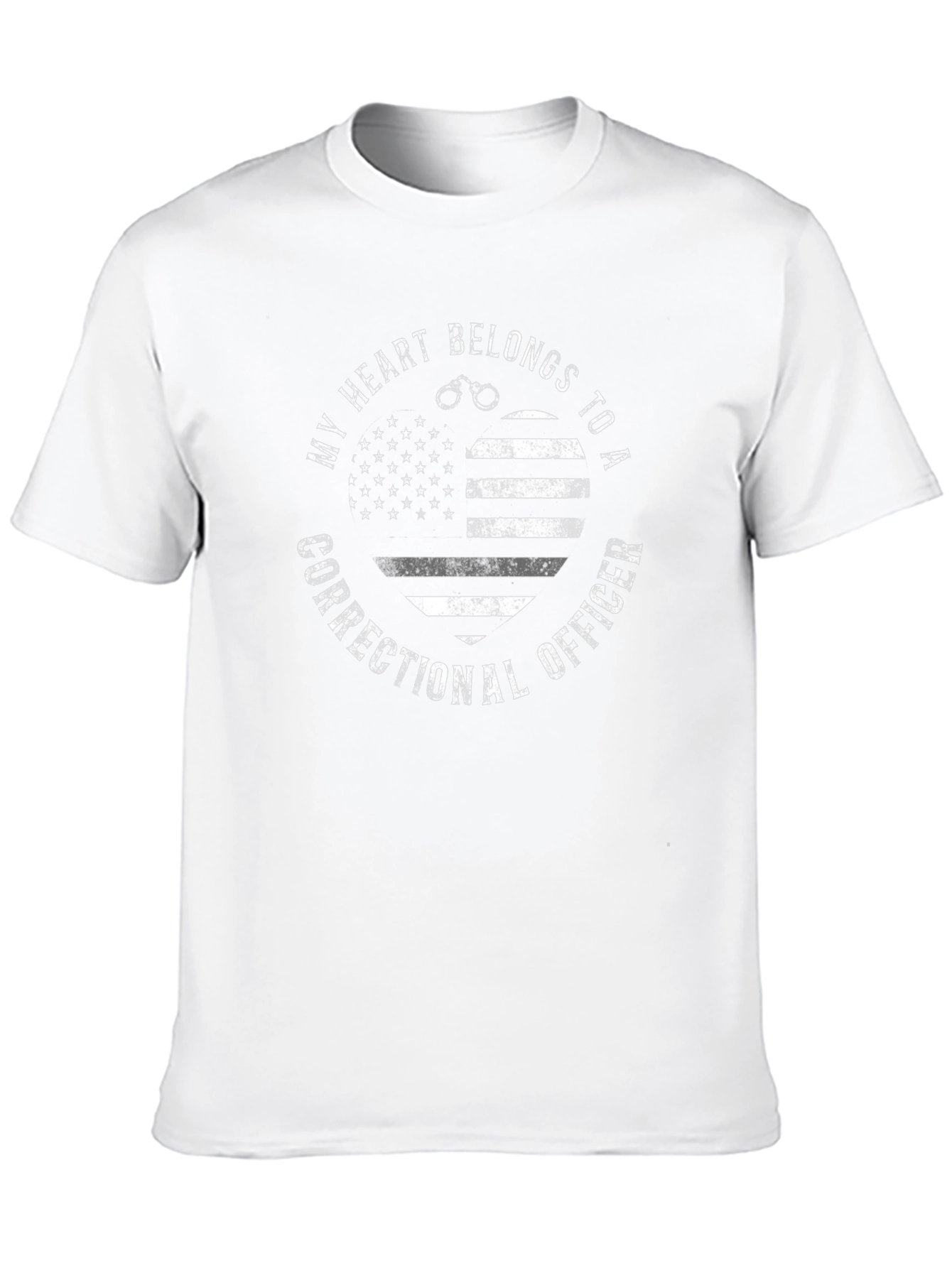Correctional Officer Heart Flag T-Shirt