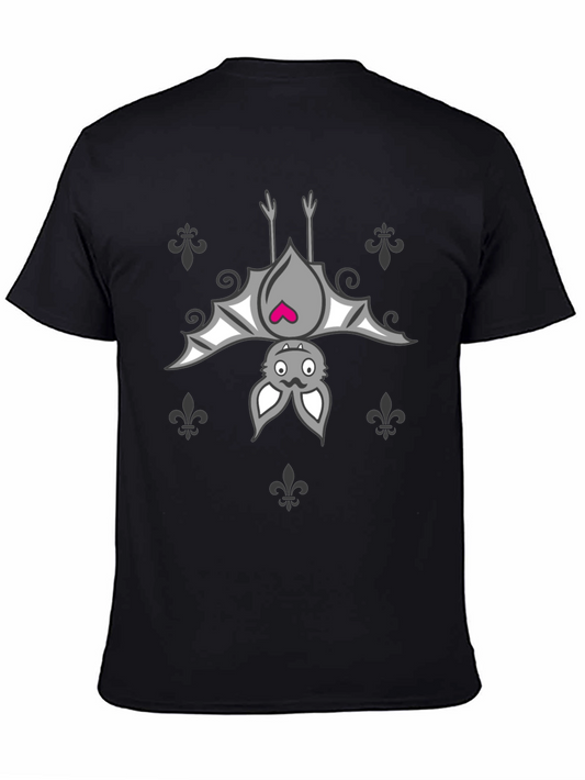 Cute Bat Graphic Black T-Shirt - Unisex