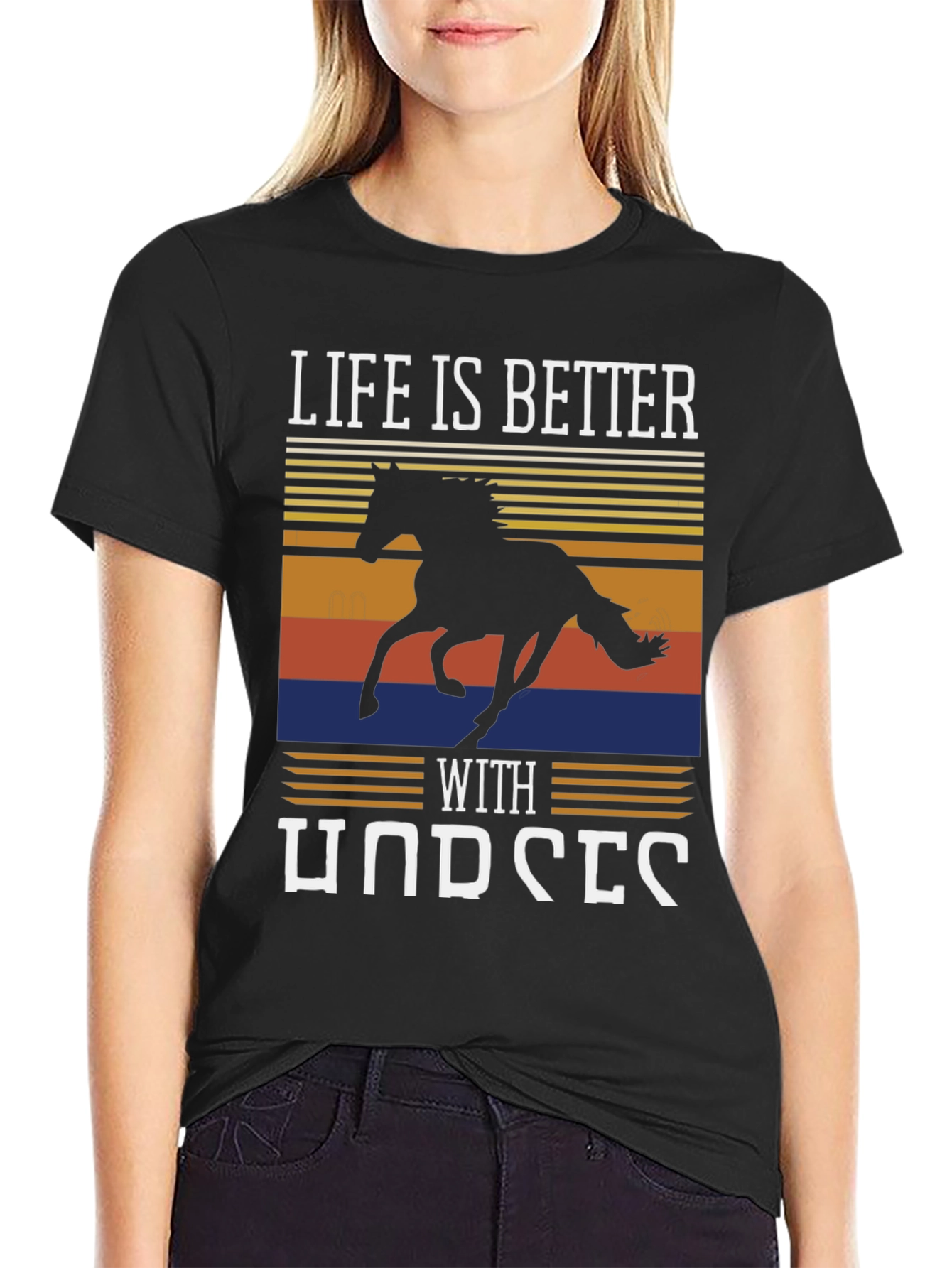 Life Is Better With Horses Graphic Tee