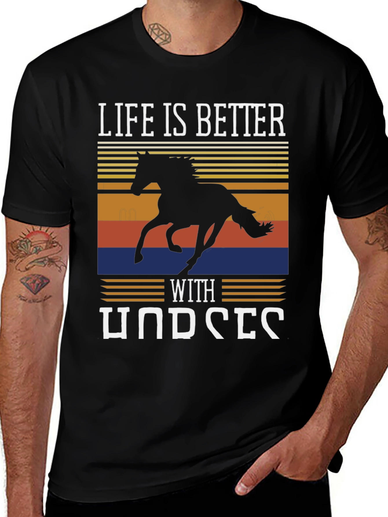 Life Is Better With Horses Graphic Tee