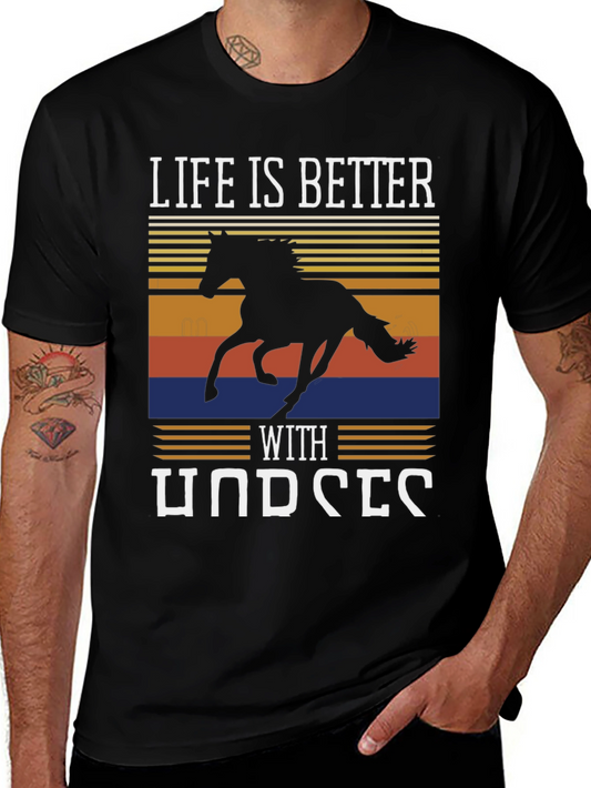 Life Is Better With Horses Graphic Tee
