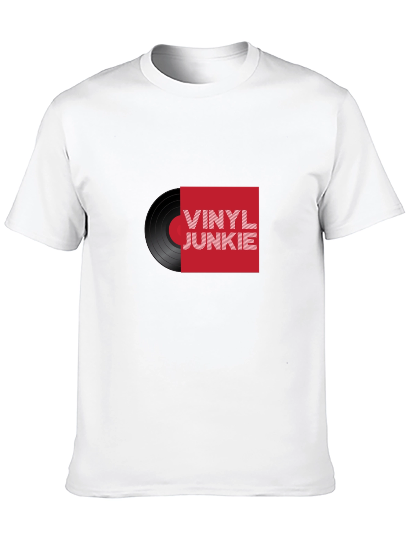 Vinyl Junkie Graphic Tee - Retro Music Lover T-Shirt